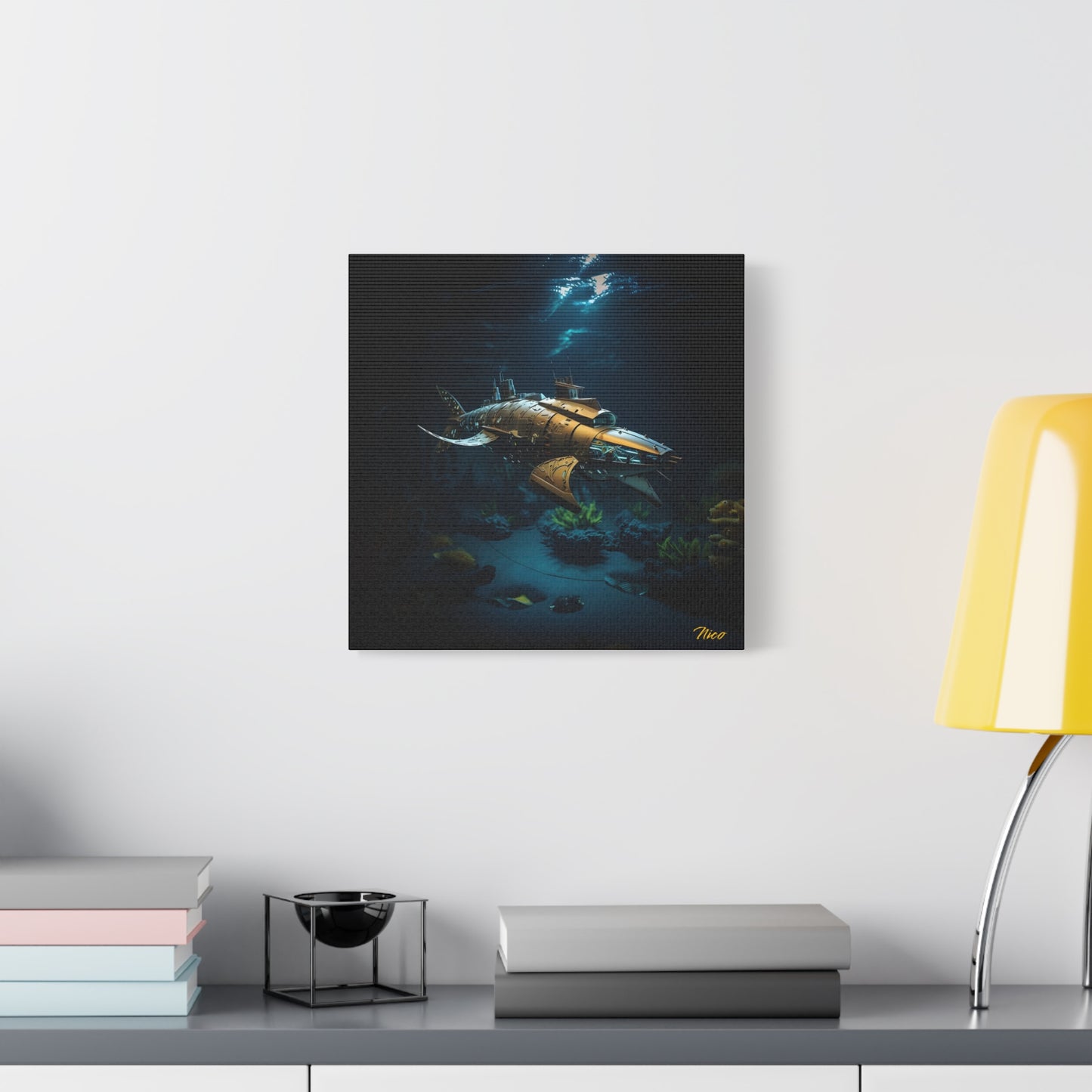 20,000 Leagues Under The Sea Series Print #5 - Streched Matte Canvas Print, 1.25" Thick