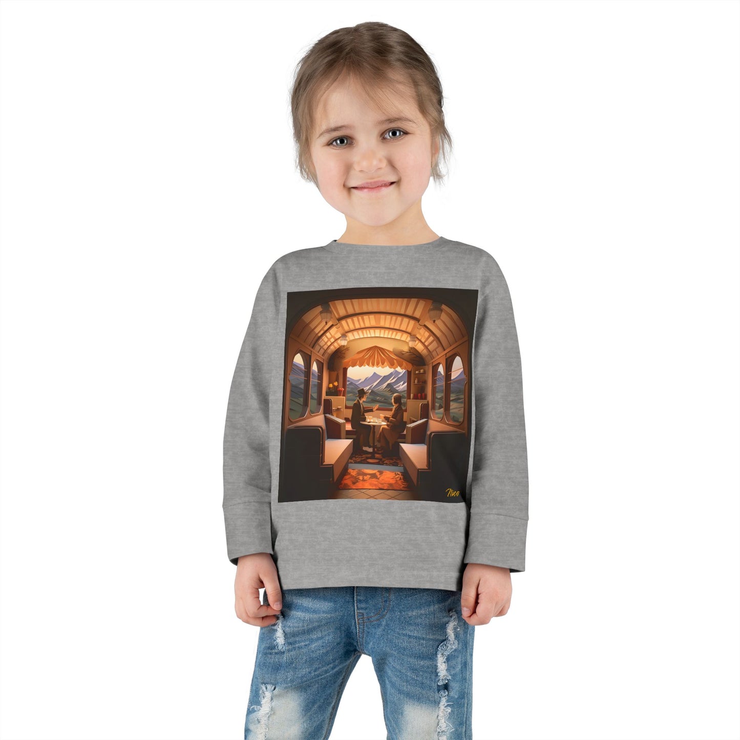 Orient Express Series Print #10 Toddler Long Sleeve Tee