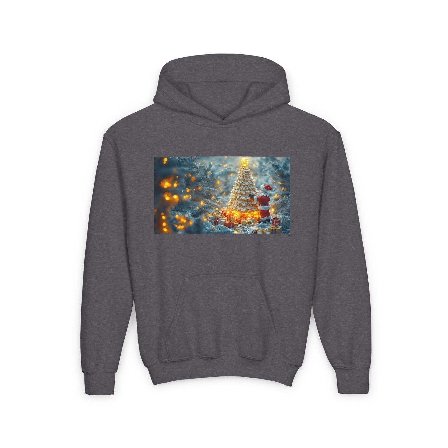 Chirstmas 2024 Series Print #10 Youth Heavy Blend Hooded Sweatshirt