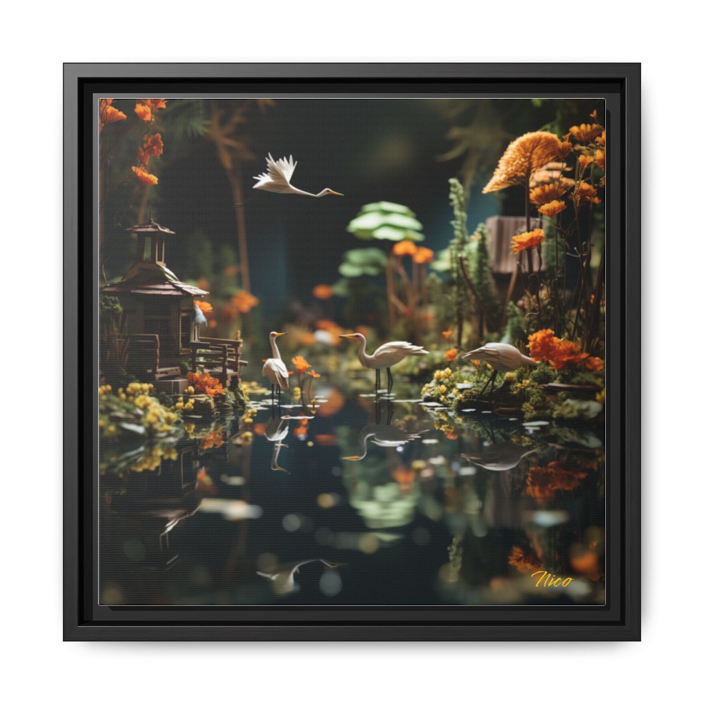 Born On A Bayou Series Print #6 - Black Framed Canvas Print