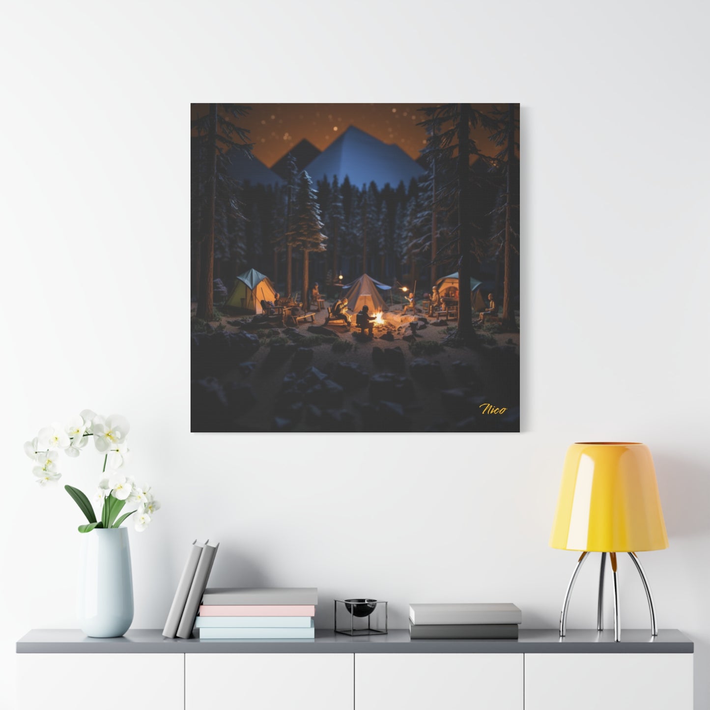 Under The Starry Skies Series Print #1 - Streched Matte Canvas Print, 1.25" Thick