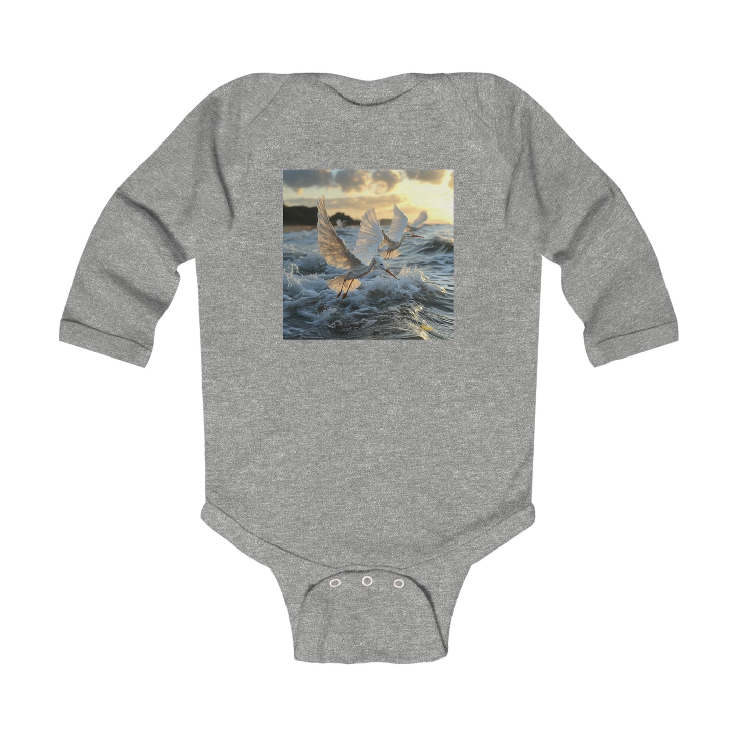 By The Seaside Series Print #10 Infant Long Sleeve Bodysuit