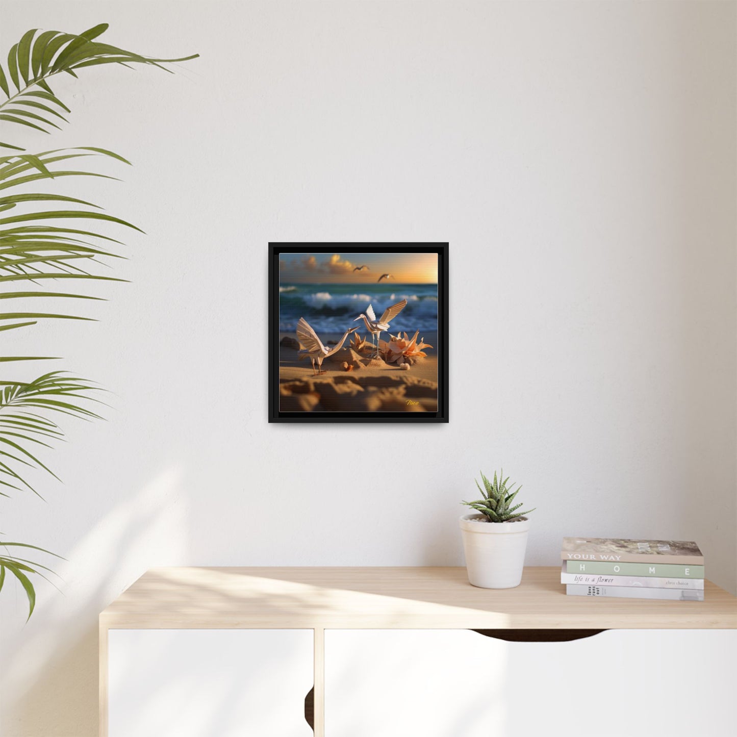 By The Seaside Series Print #3 - Black Framed Canvas Print