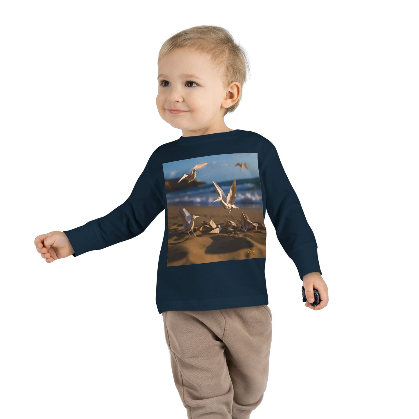 By The Seaside Series Print #7 Toddler Long Sleeve Tee