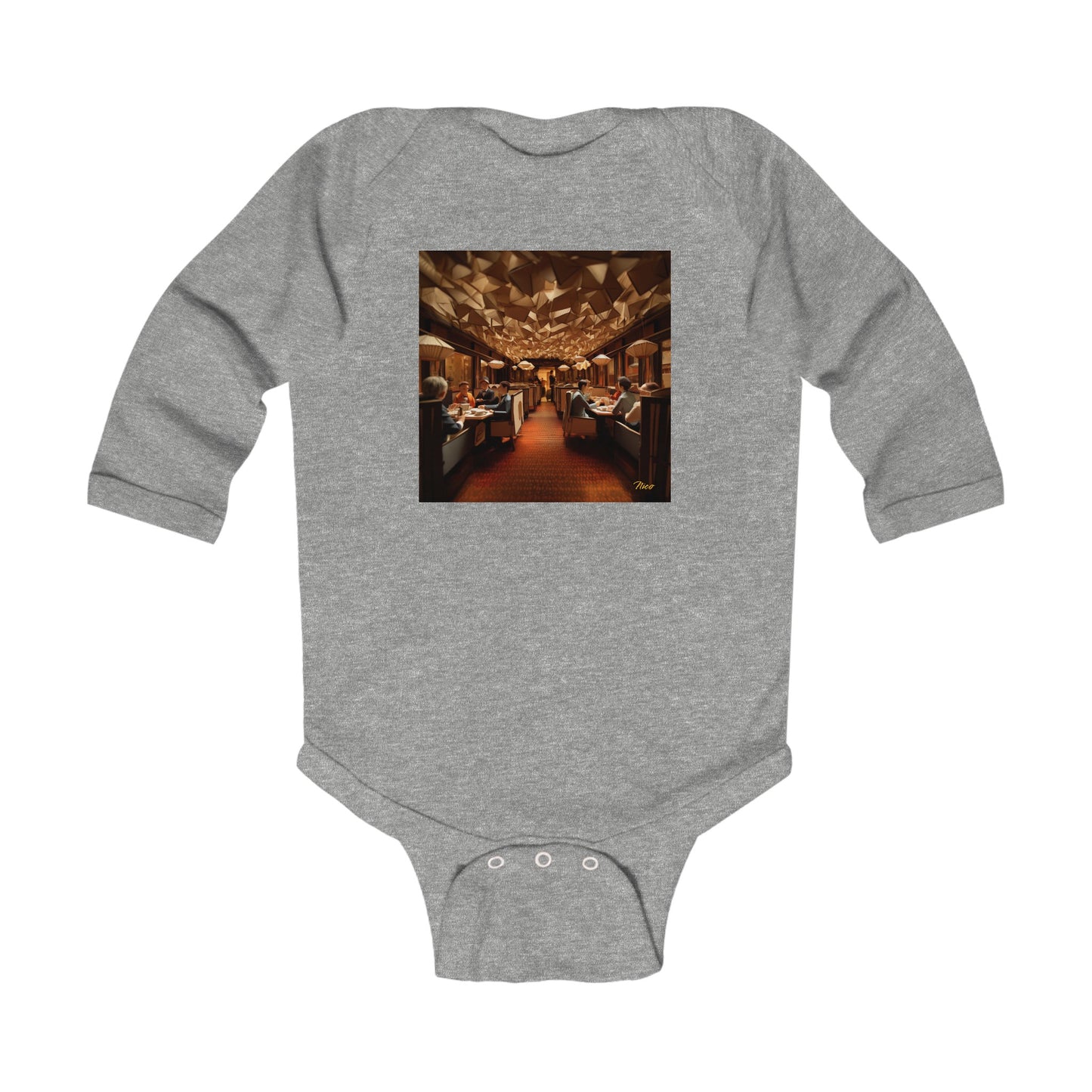 Orient Express Series Print #2 Infant Long Sleeve Bodysuit