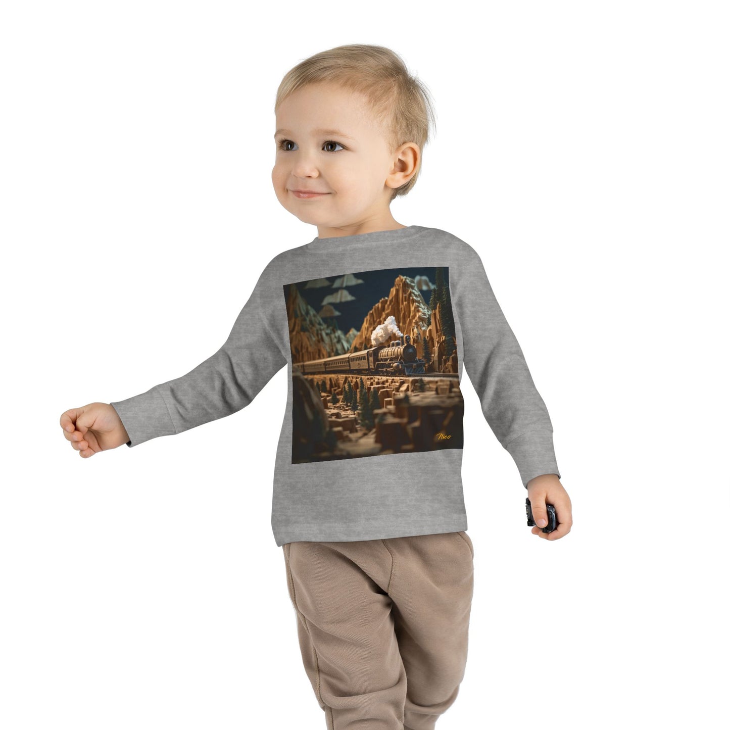 Orient Express Series Print #9 Toddler Long Sleeve Tee