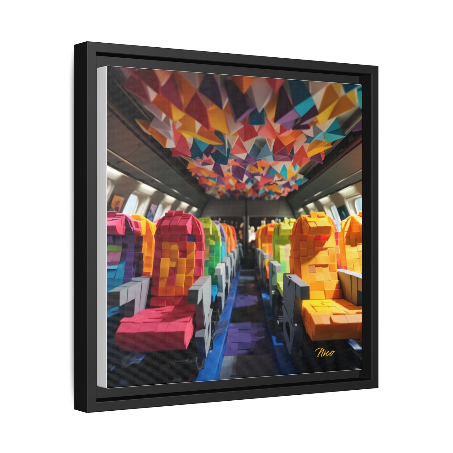 Frequent Flyer Miles Series Print #4 - Black Framed Canvas Print