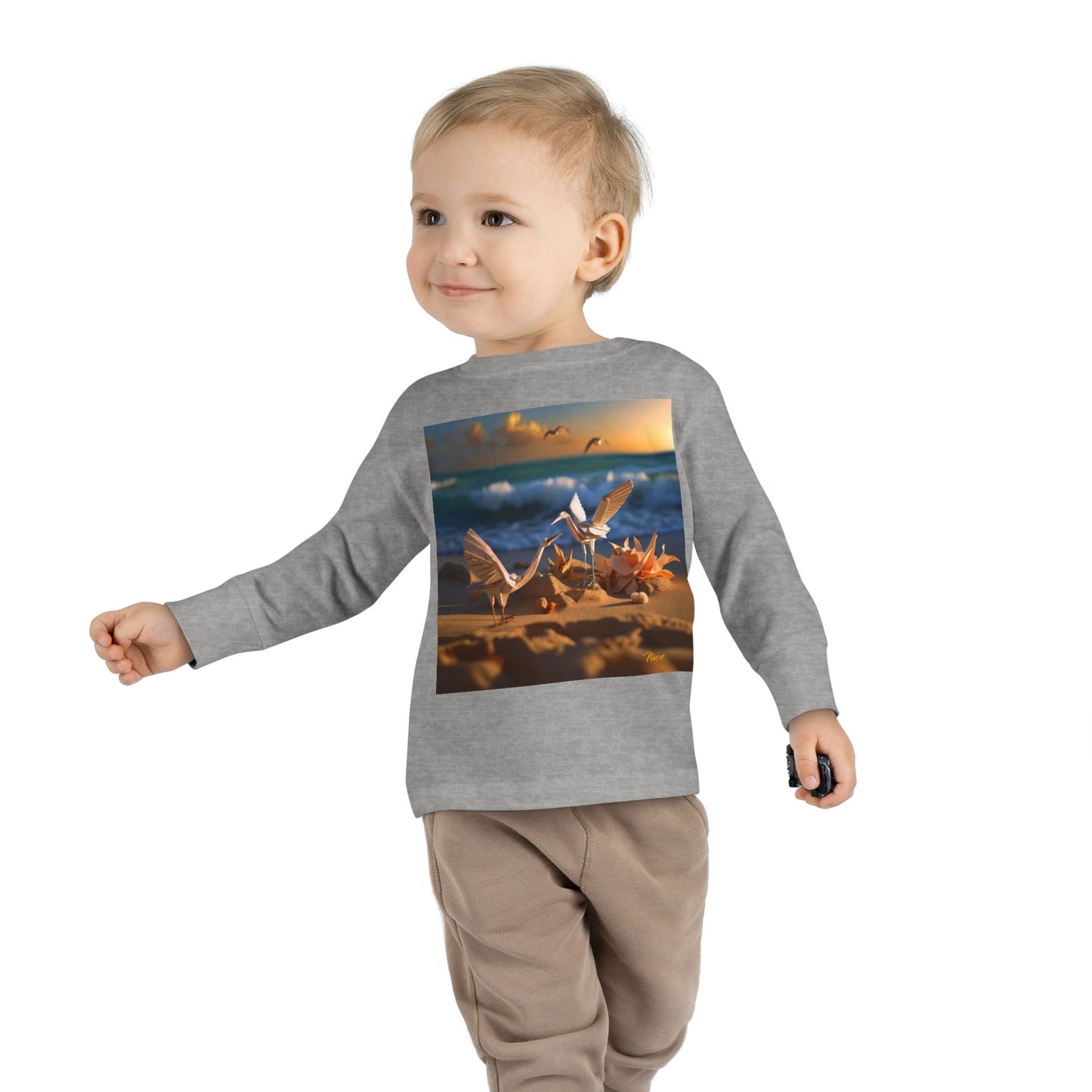 By The Seaside Series Print #3 Toddler Long Sleeve Tee