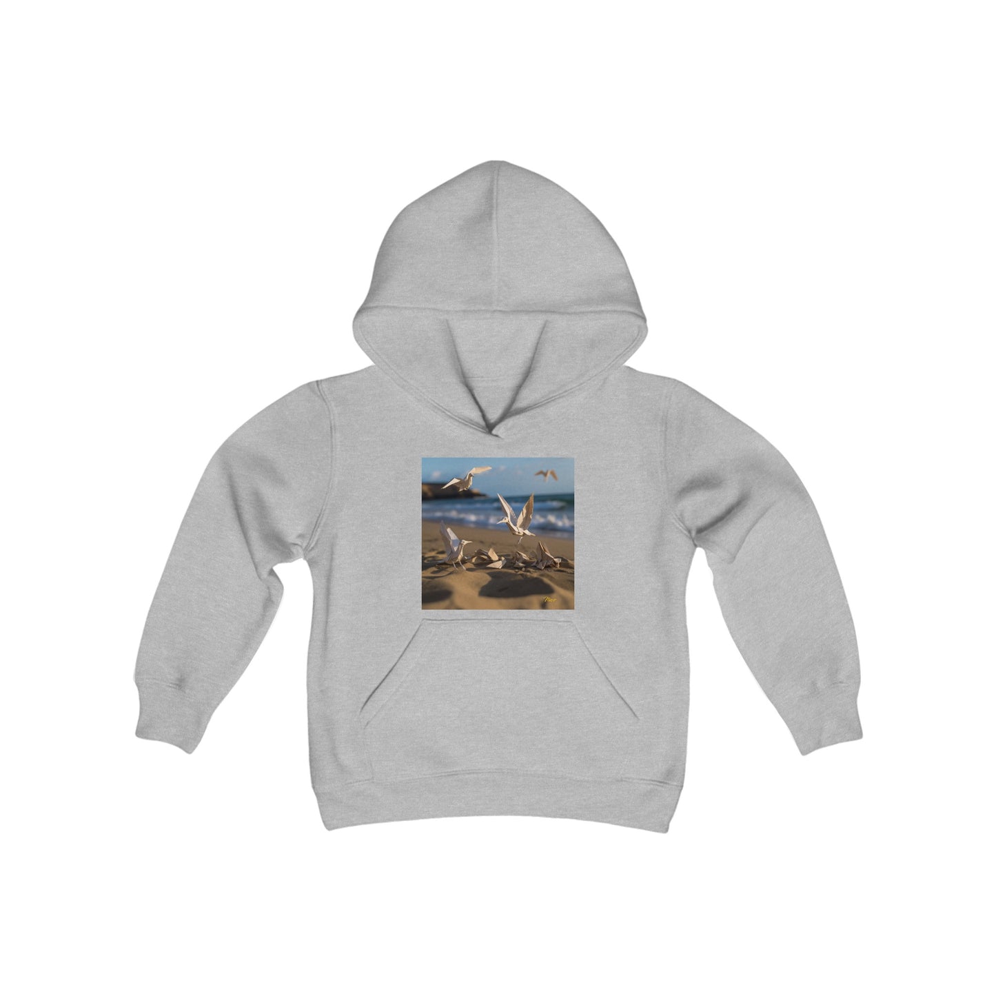 By The Seaside Series Print #7 Youth Heavy Blend Hooded Sweatshirt