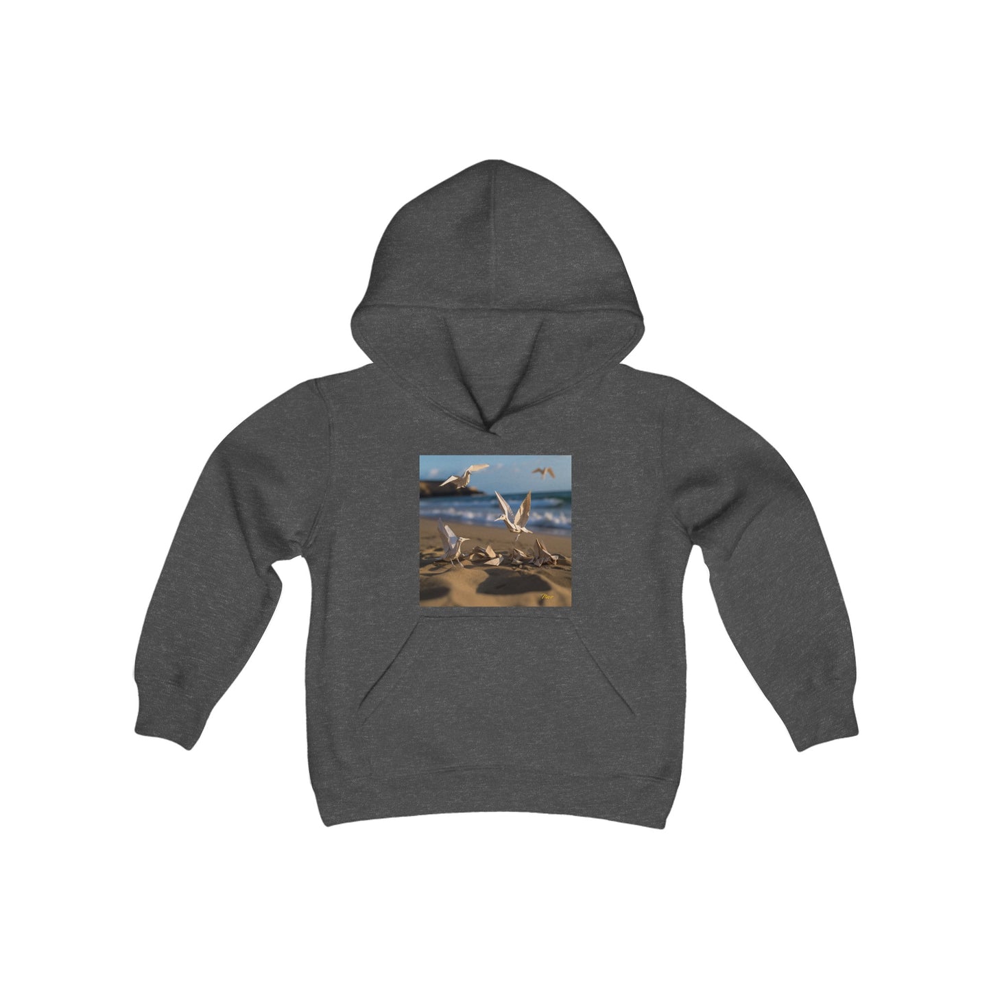 By The Seaside Series Print #7 Youth Heavy Blend Hooded Sweatshirt