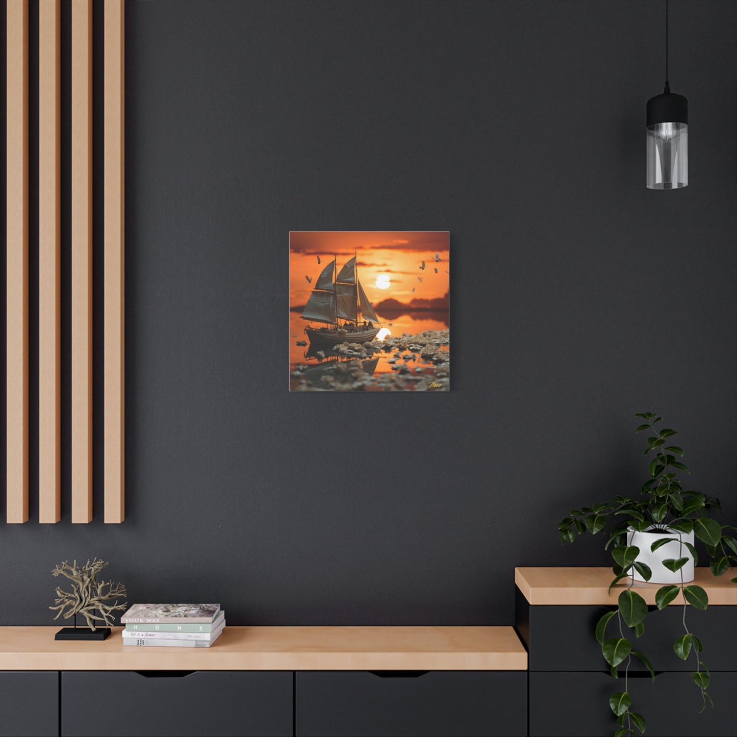 Into The Sunset Series Print #9 - Streched Matte Canvas Print, 1.25" Thick