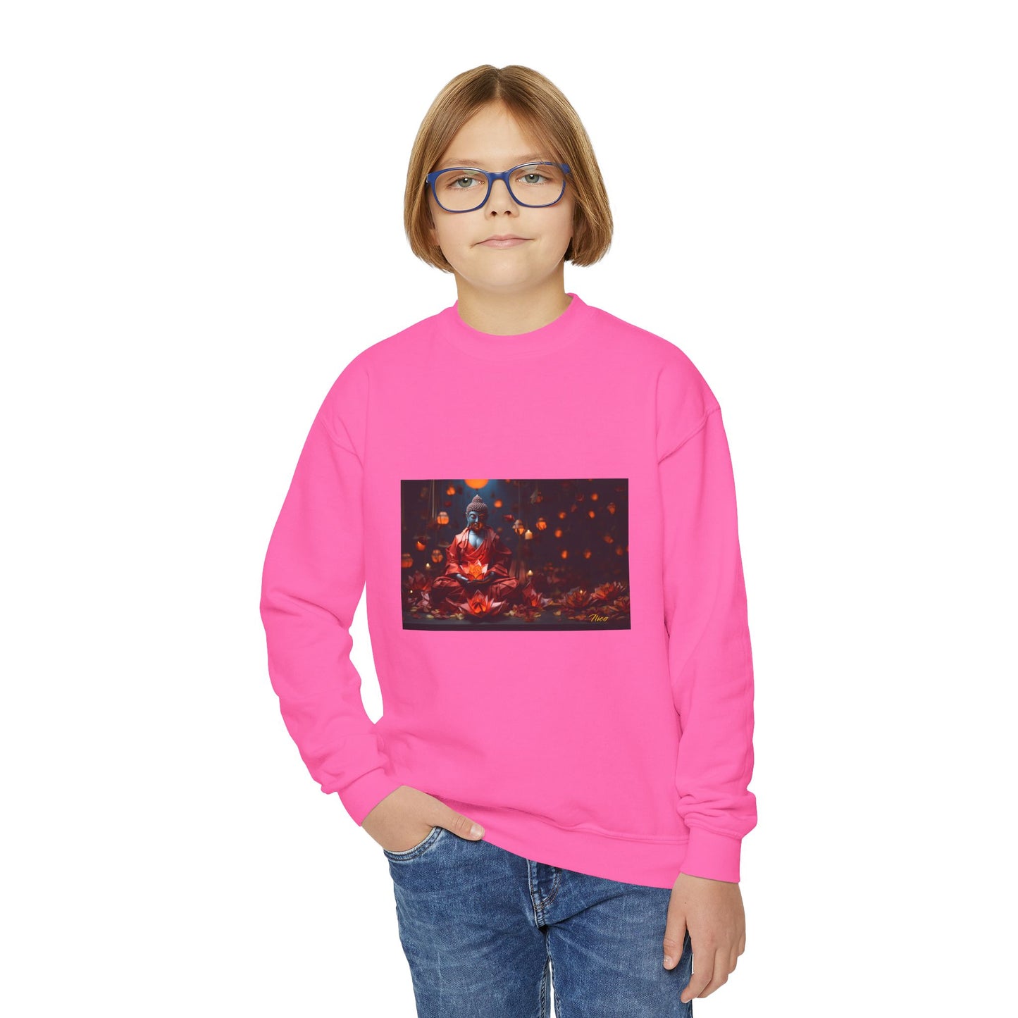 Ascending Buddah Series Print #2 Youth Crewneck Sweatshirt