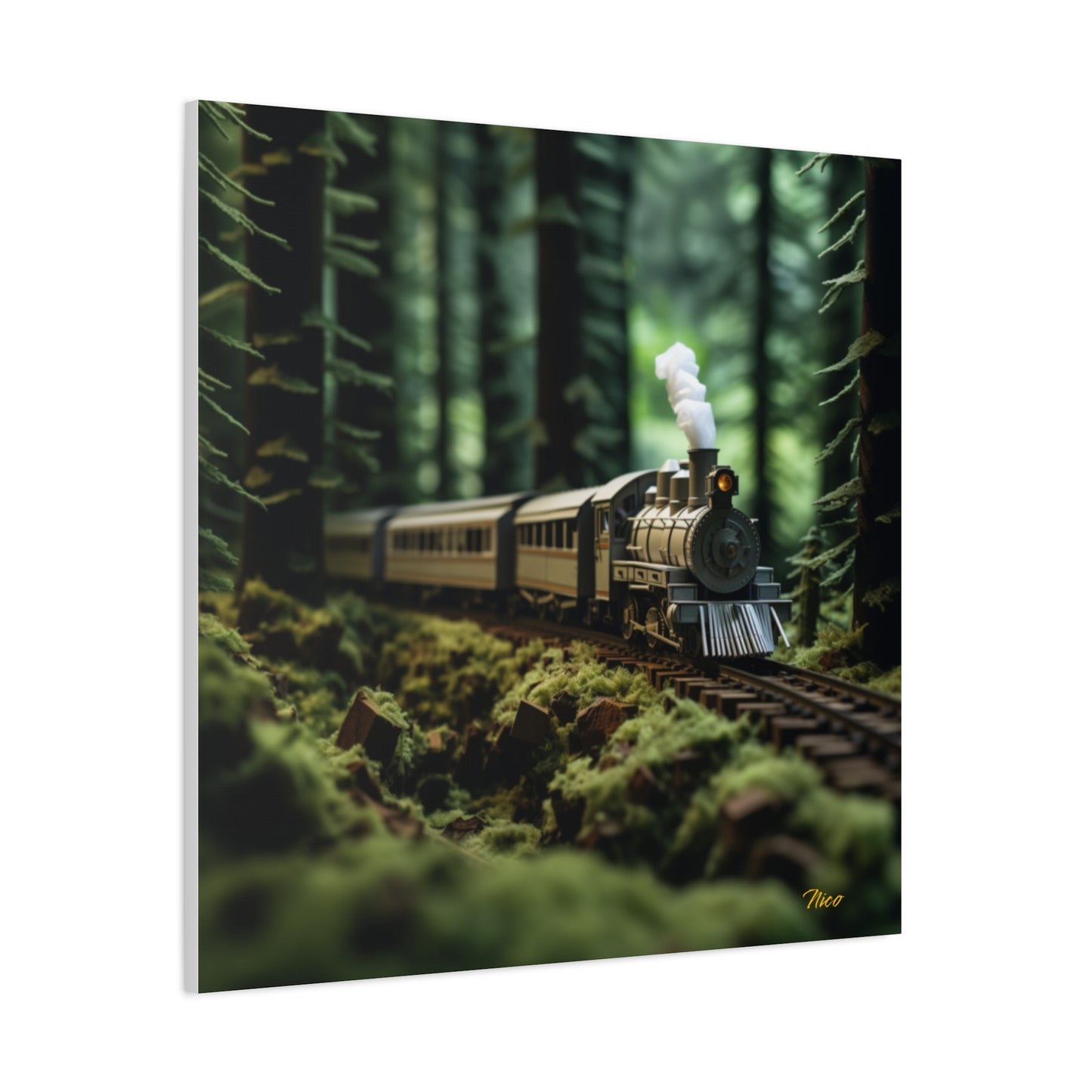 Streched Matte Canvas Print, 1.25" Thick - Featuring Print #7 of the Orient Express Series by origami artist Nico