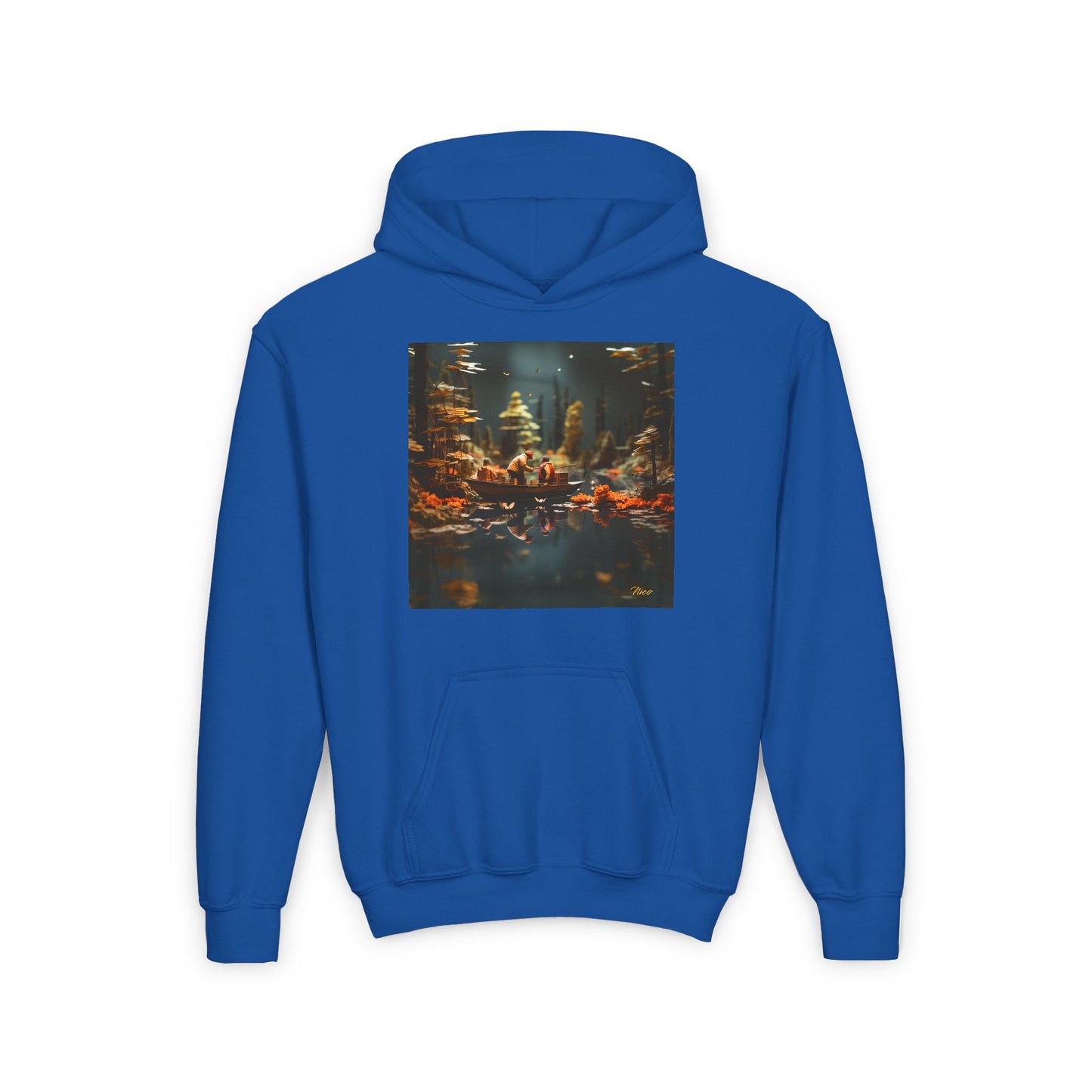 Born On A Bayou Series Print #10 Youth Heavy Blend Hooded Sweatshirt