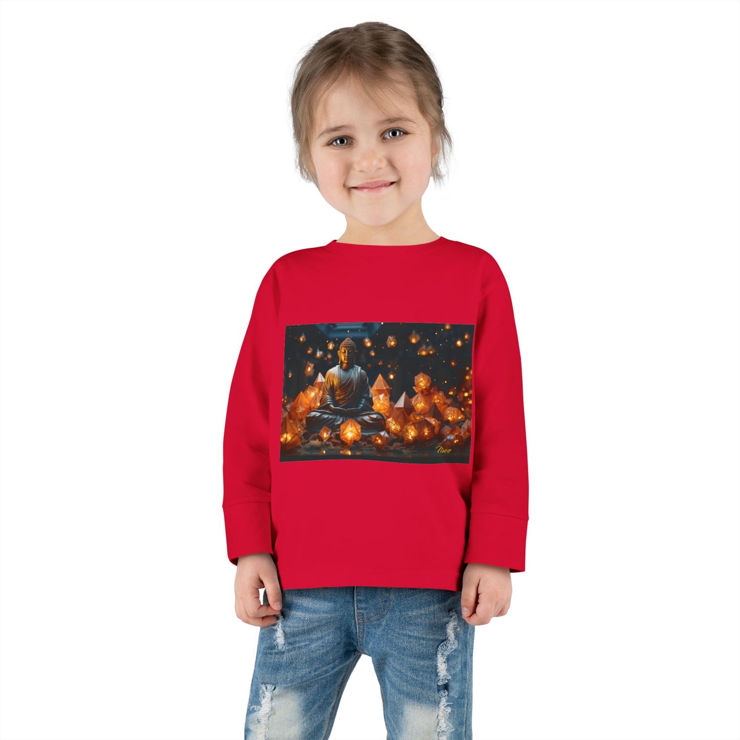 Ascending Buddha Series Print #9 Toddler Long Sleeve Tee