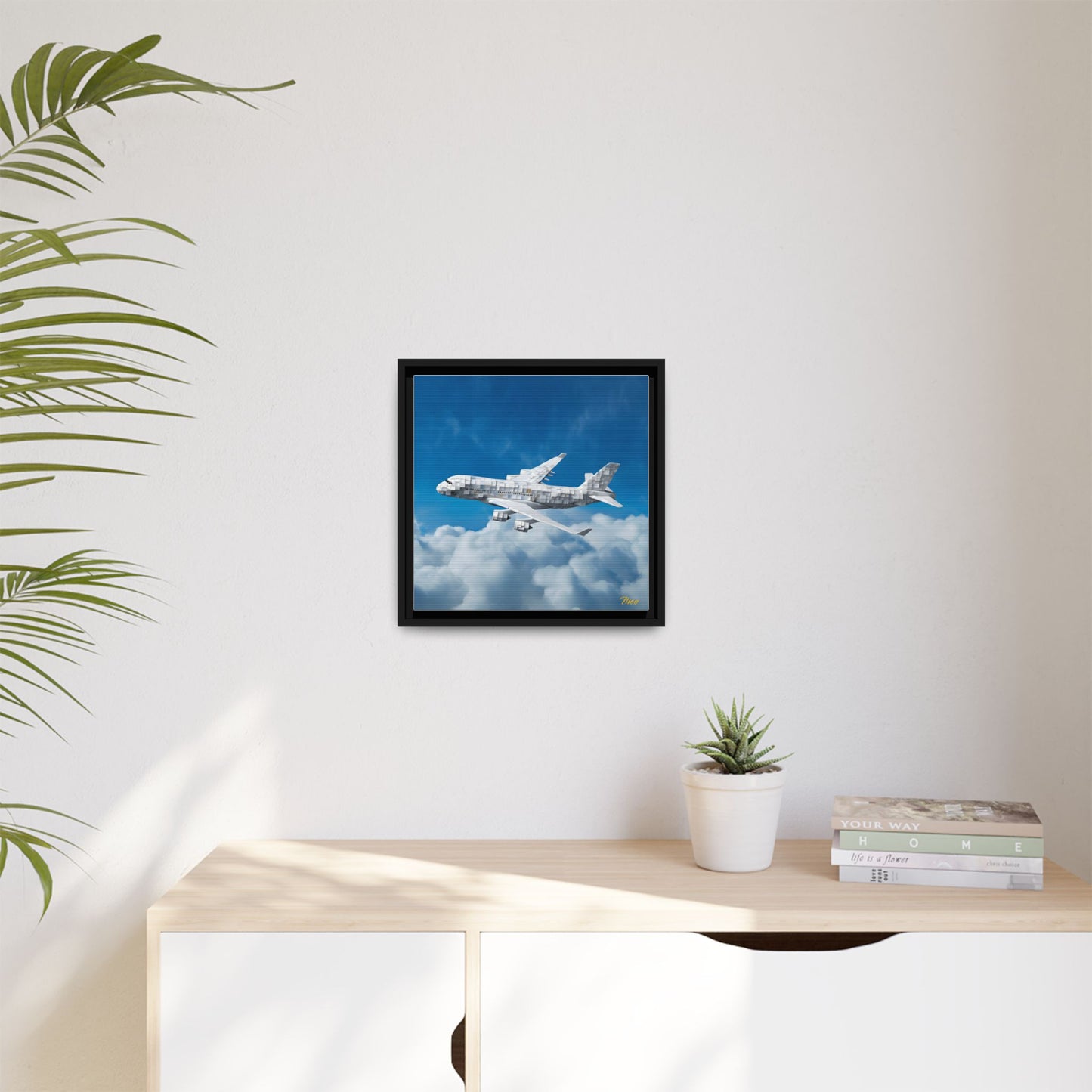 Frequent Flyer Miles Series Print #5 - Black Framed Canvas Print