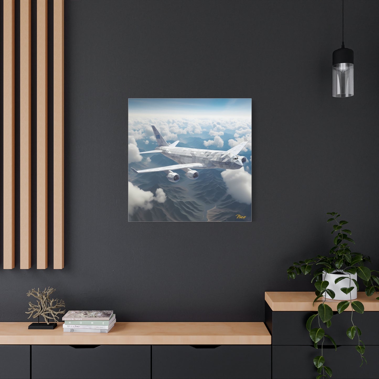 Passenger Jet Series Print #7 - Streched Matte Canvas Print, 1.25" Thick