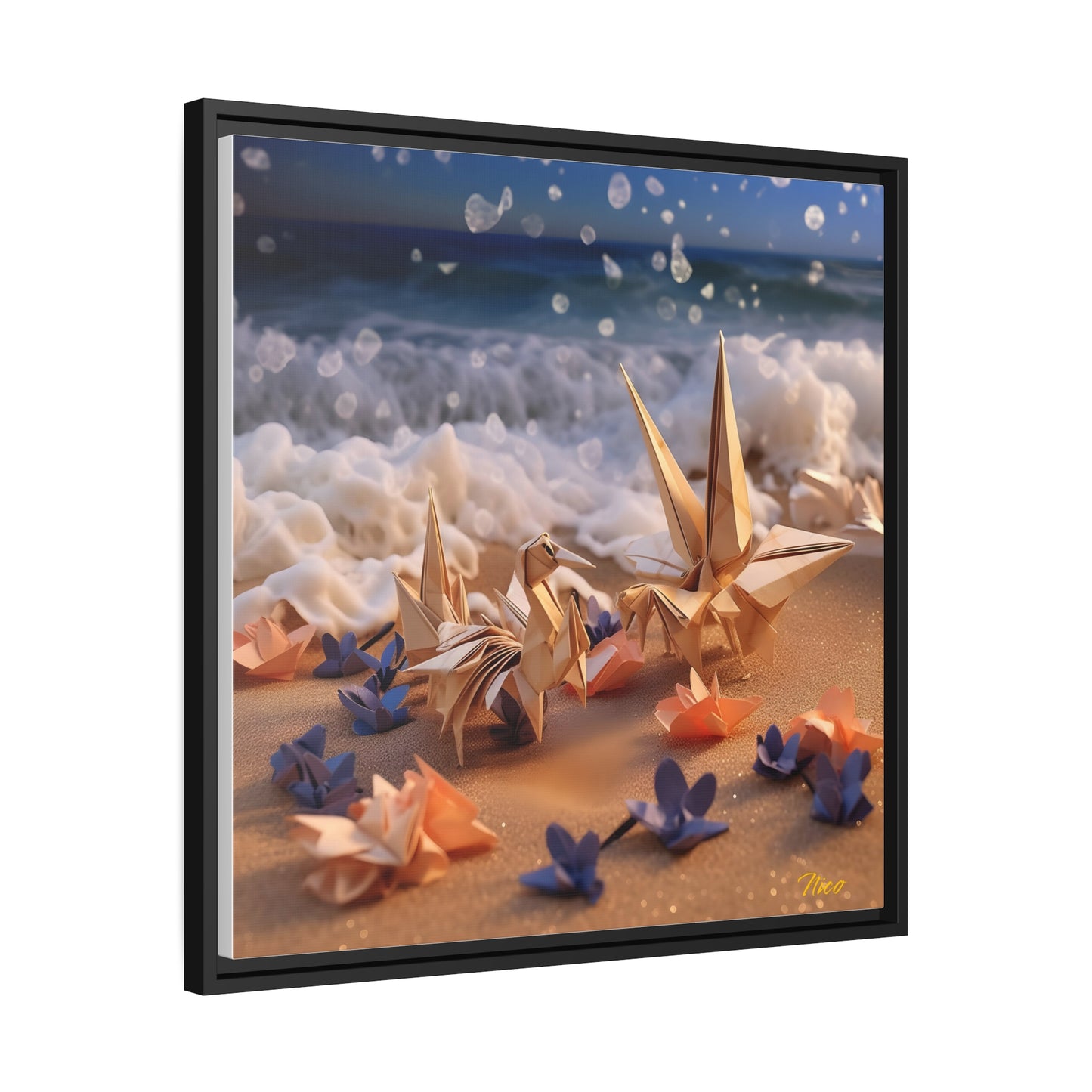 By The Seaside Series Print #10 - Black Framed Canvas Print