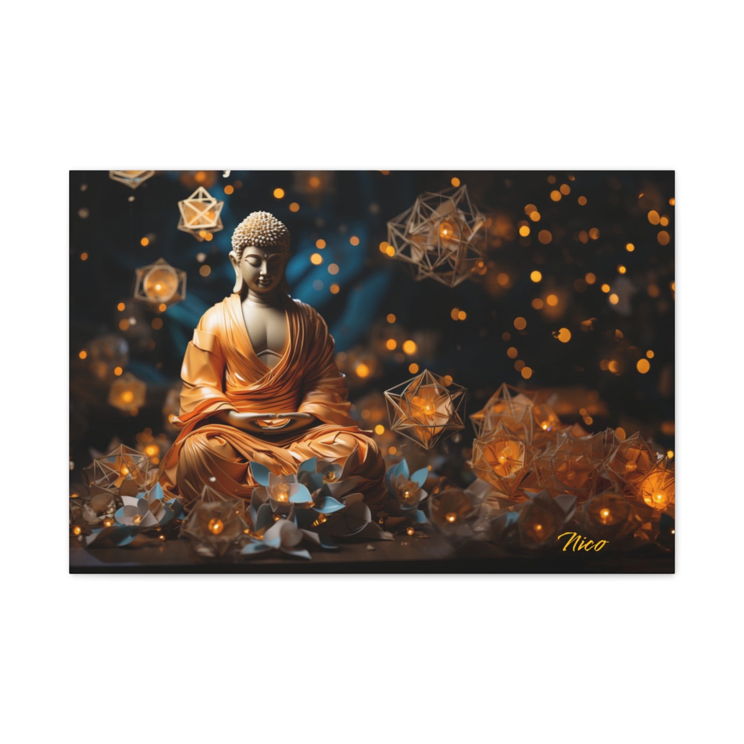 Ascending Buddha Series Print #8 - Streched Matte Canvas Print, 1.25" Thick