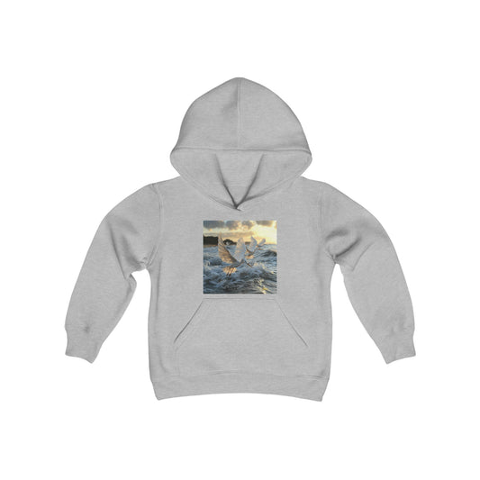 By The Seaside Series Print #10 Youth Heavy Blend Hooded Sweatshirt