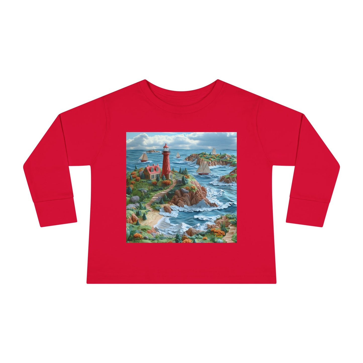 By The Seaside Series Print #6 Toddler Long Sleeve Tee