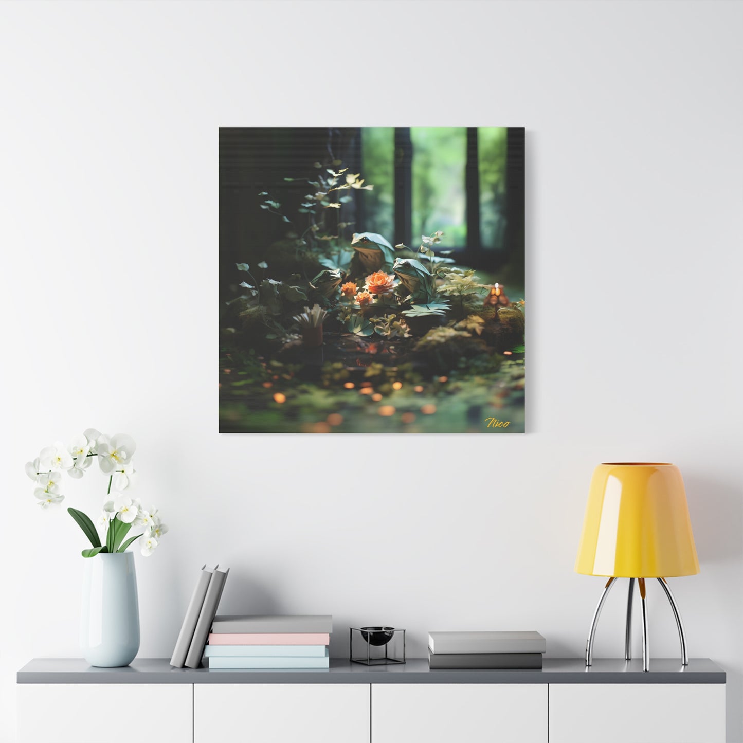 Relaxing By The Brook Series Print #1 - Streched Matte Canvas Print, 1.25" Thick