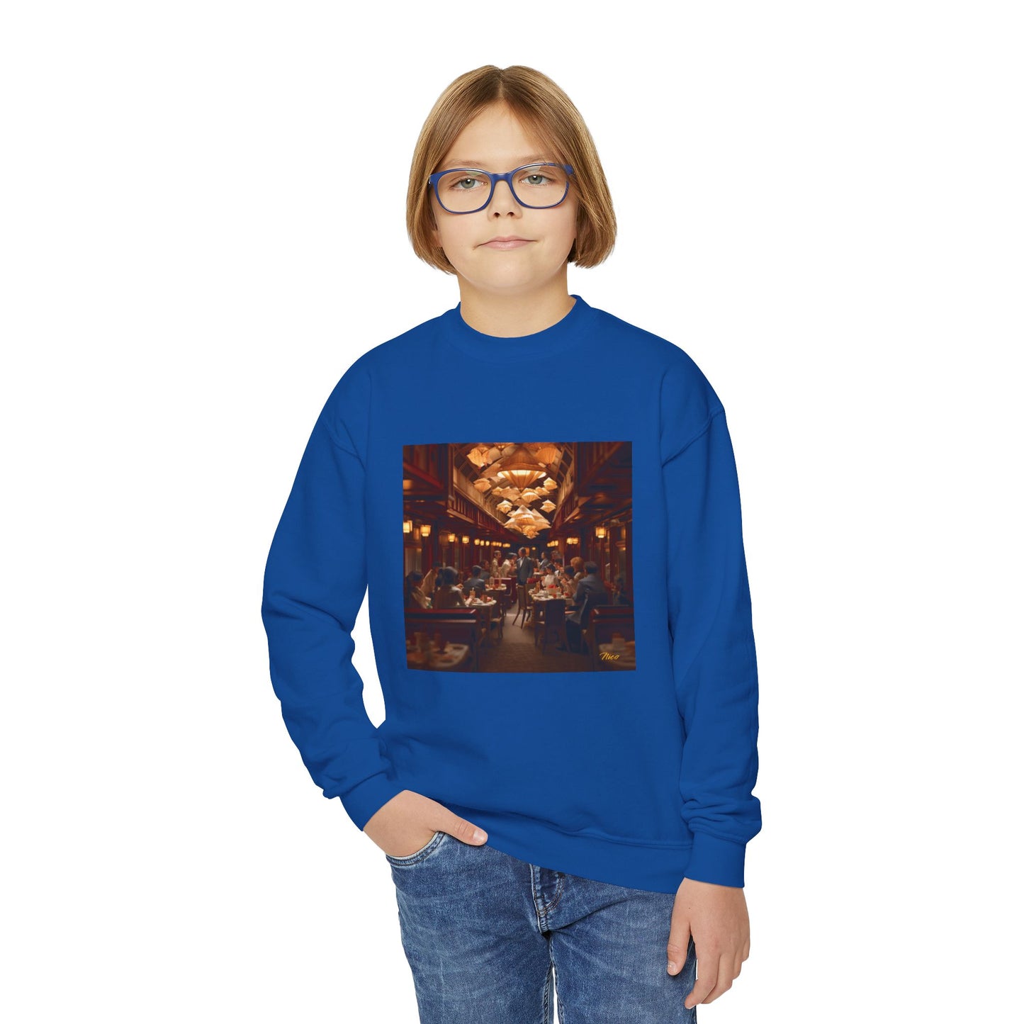 Orient Express Series Print #8 Youth Crewneck Sweatshirt