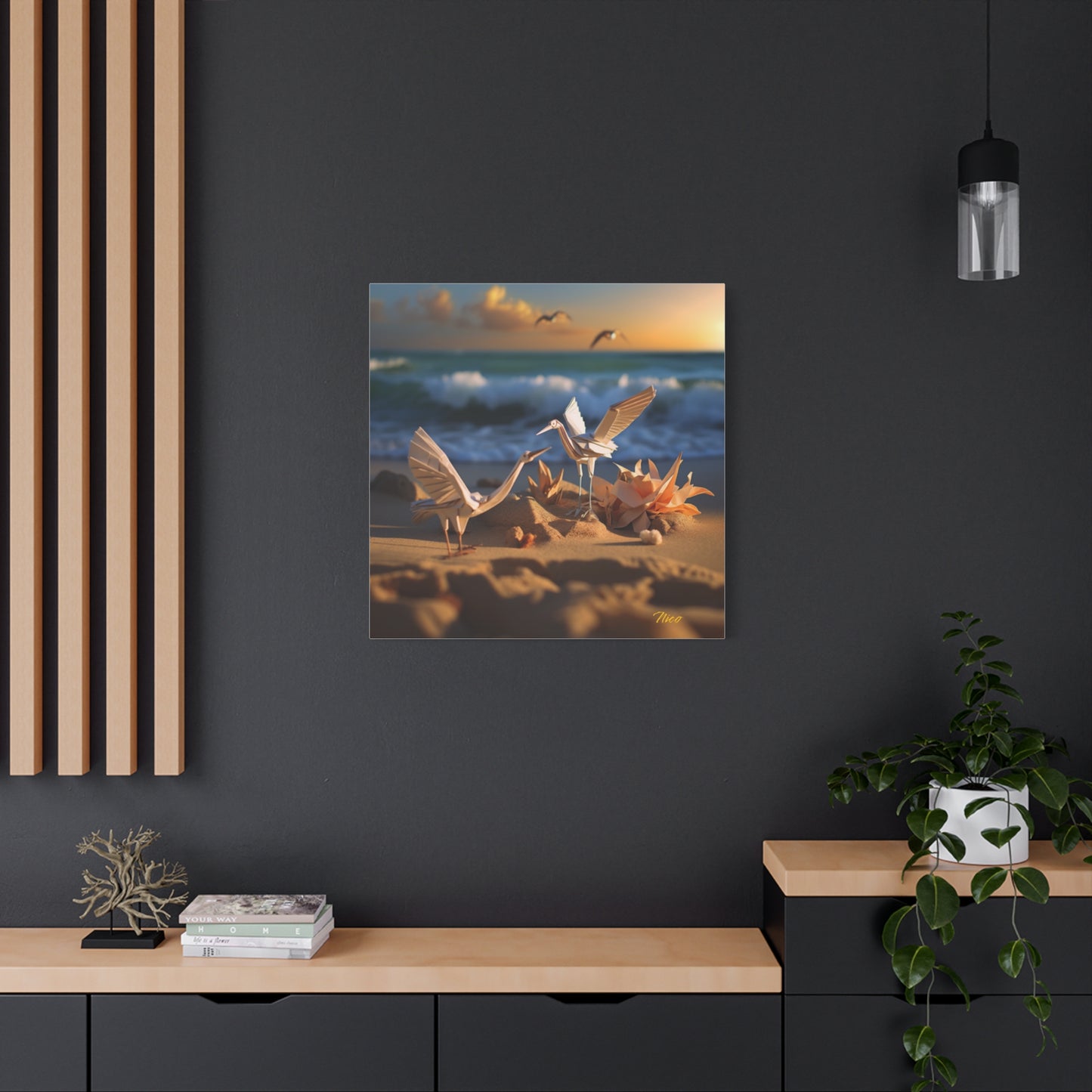 By The Seaside Series Print #3 - Streched Matte Canvas Print, 1.25" Thick