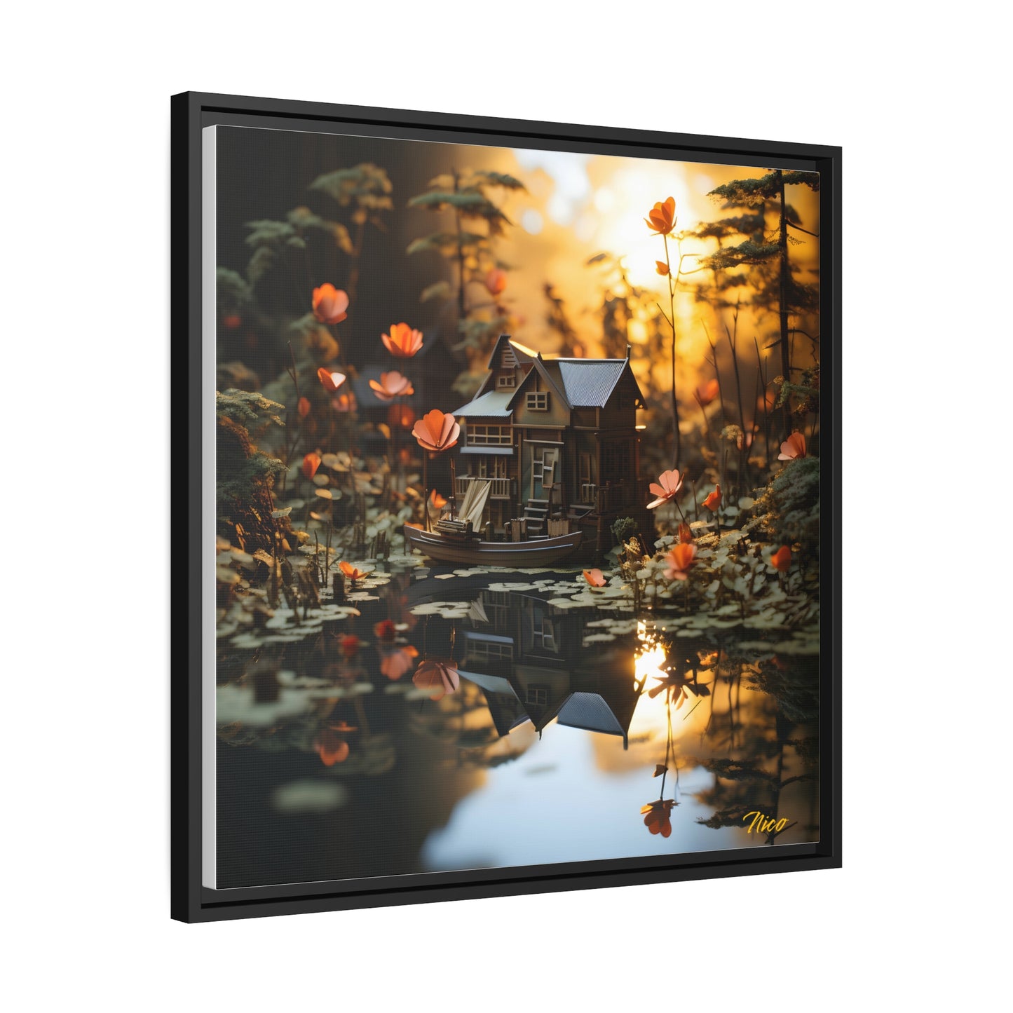 Born On A Bayou Series Print #7 - Black Framed Canvas Print