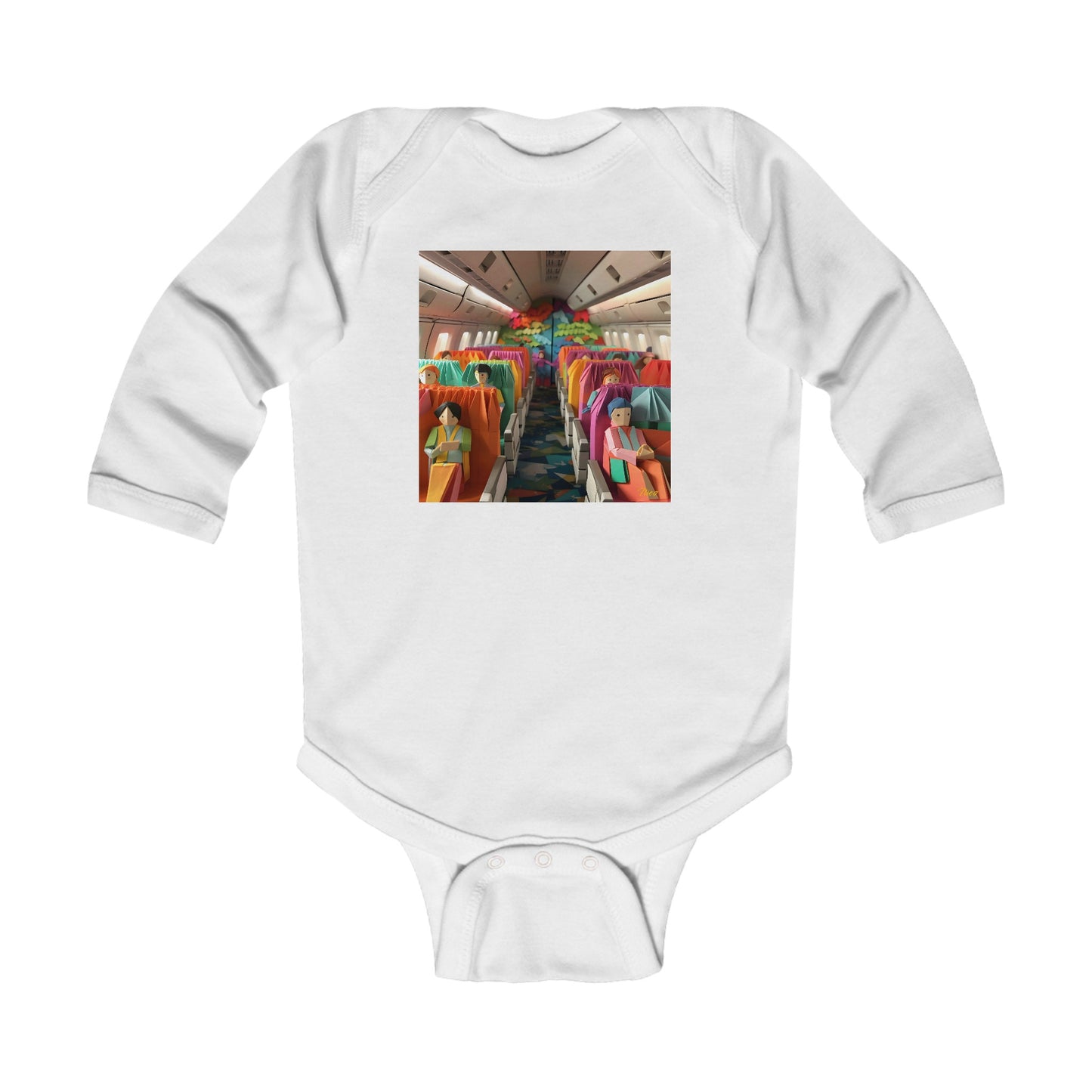 Frequent Flayer Miles Series Print #2 Infant Long Sleeve Bodysuit