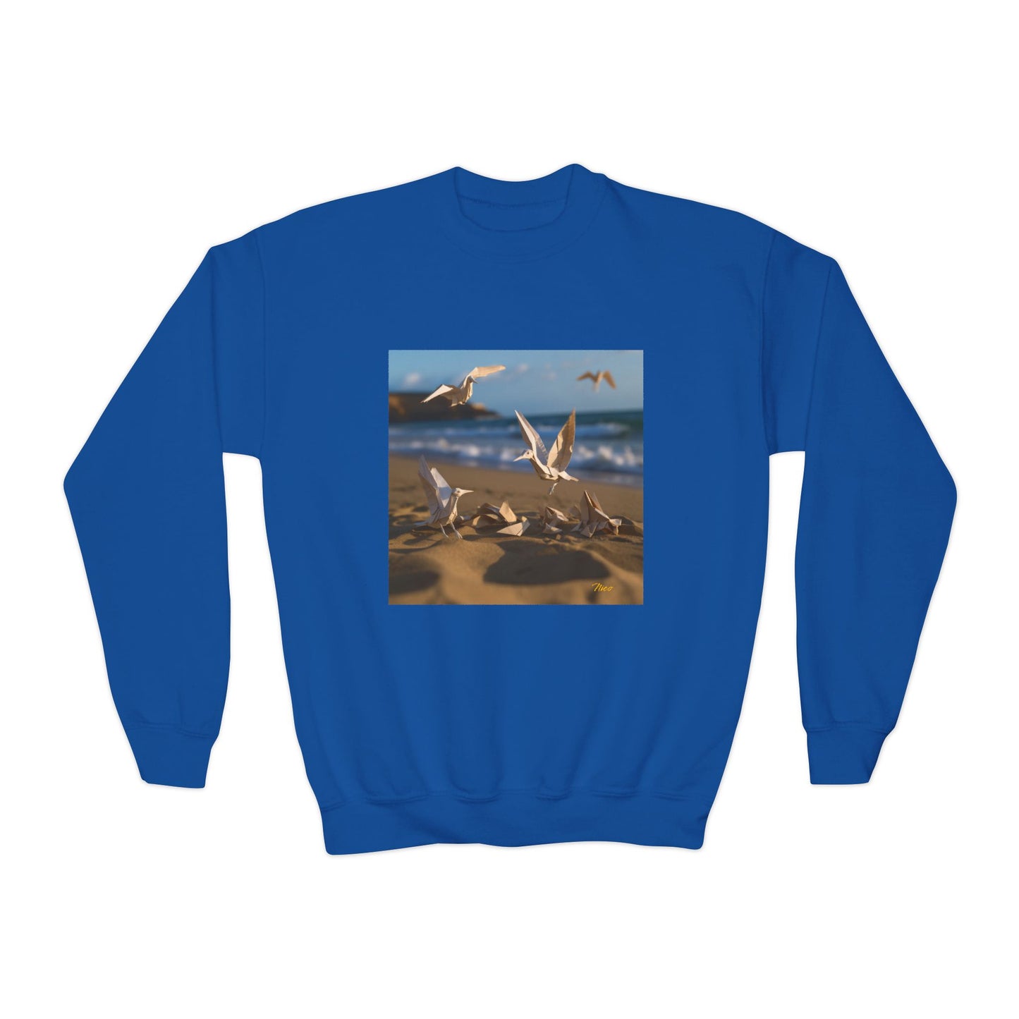 By The Seaside Series Print #7 Youth Crewneck Sweatshirt