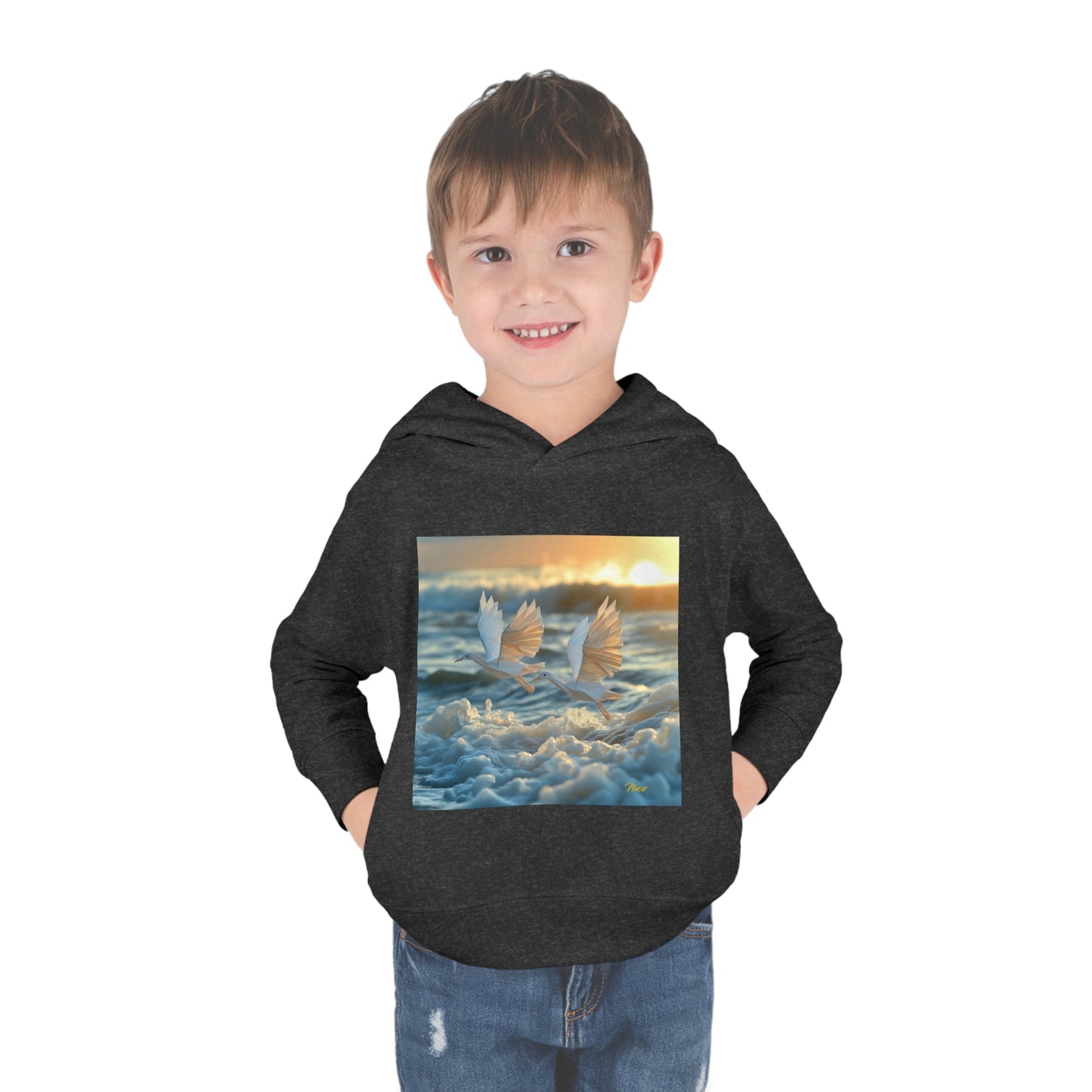 By The Seaside Series Print #5 Toddler Pullover Fleece Hoodie