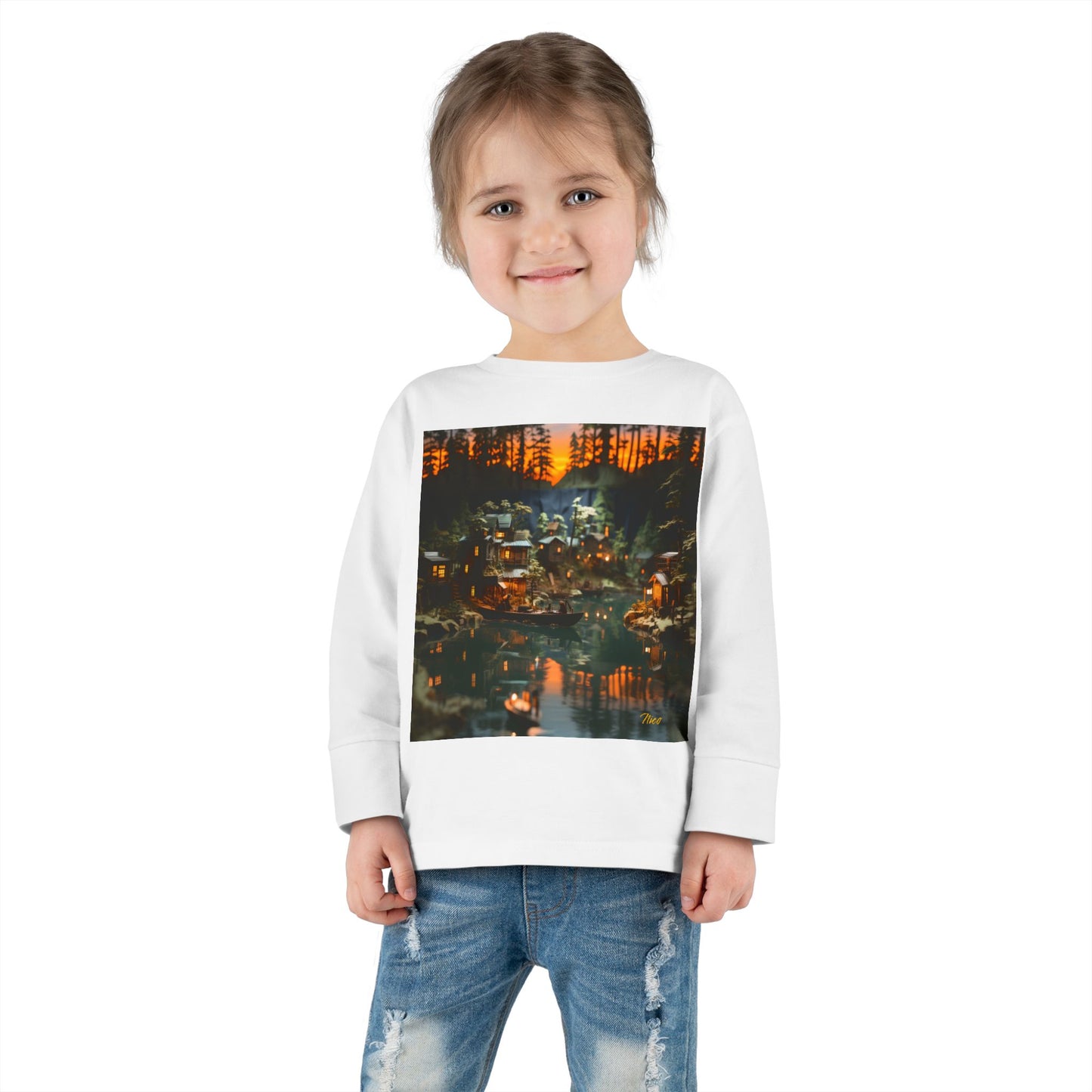 Born On A Bayou Series Print #2 Toddler Long Sleeve Tee