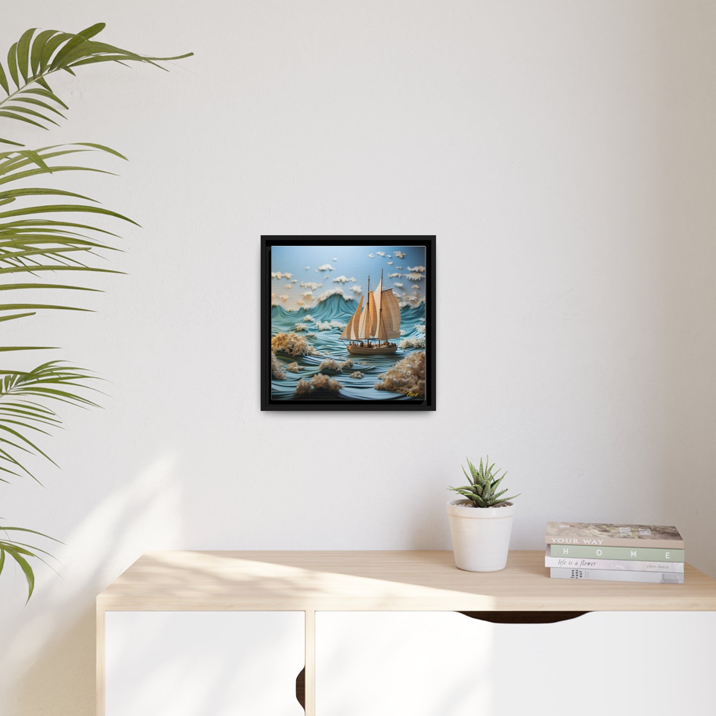 Into The Sunset Series Print #4 - Black Framed Canvas Print