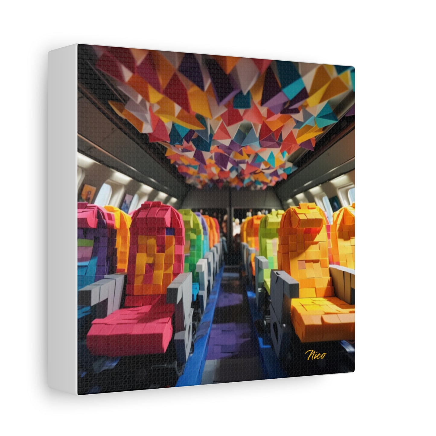 Frequent Flyer Miles Series Print #4 - Streched Matte Canvas Print, 1.25" Thick