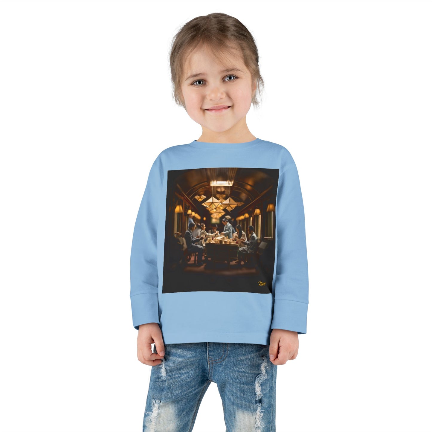 Orient Express Series Print #6 Toddler Long Sleeve Tee