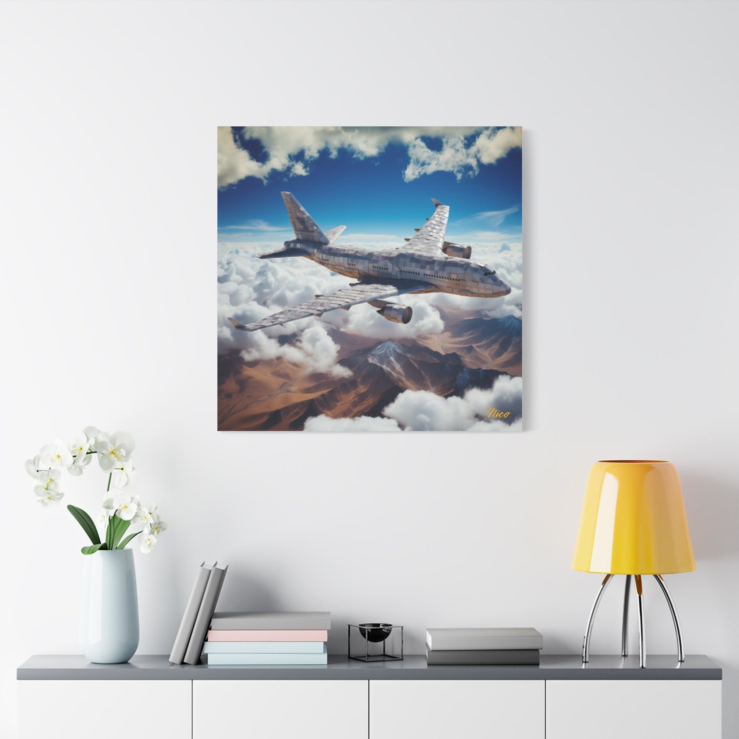 Frequent Flyer Miles Series Print #9 - Streched Matte Canvas Print, 1.25" Thick