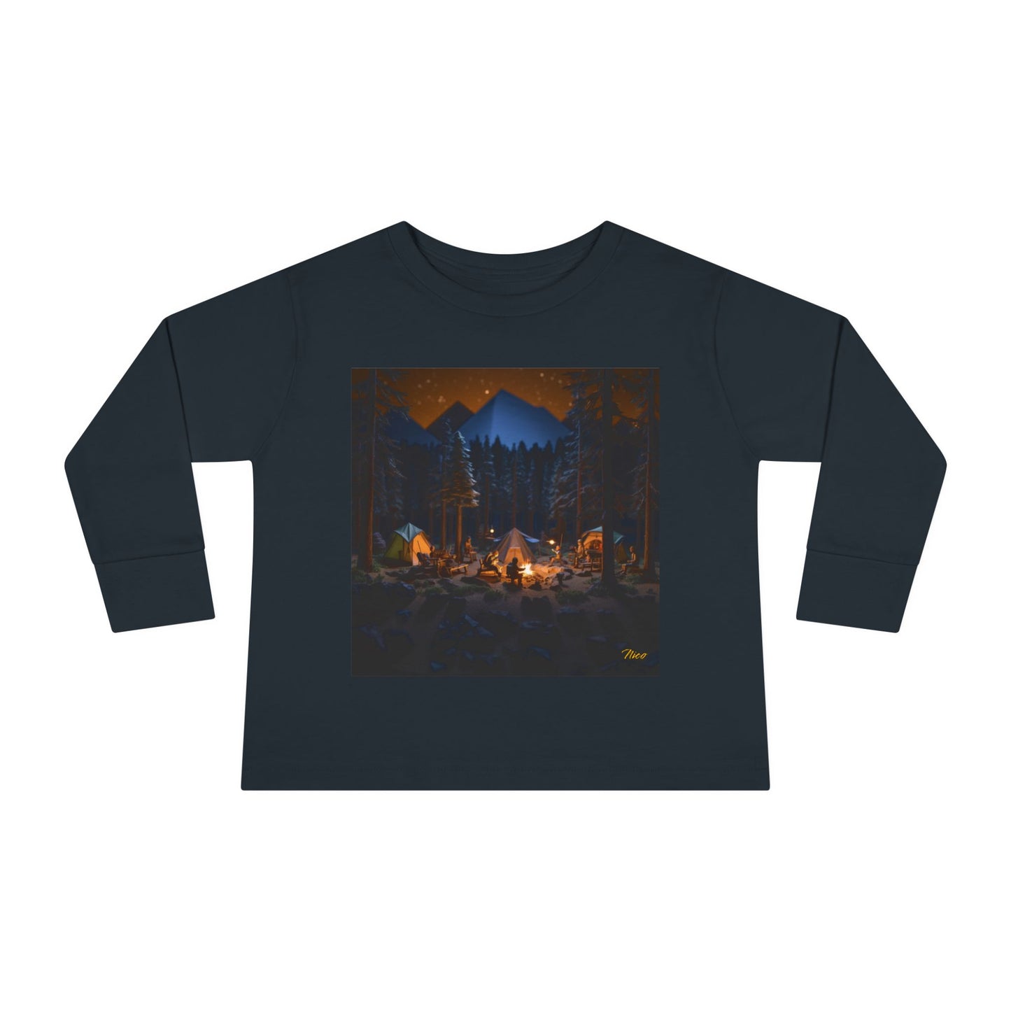 Under The Starry Skies Series Print #1 Toddler Long Sleeve Tee