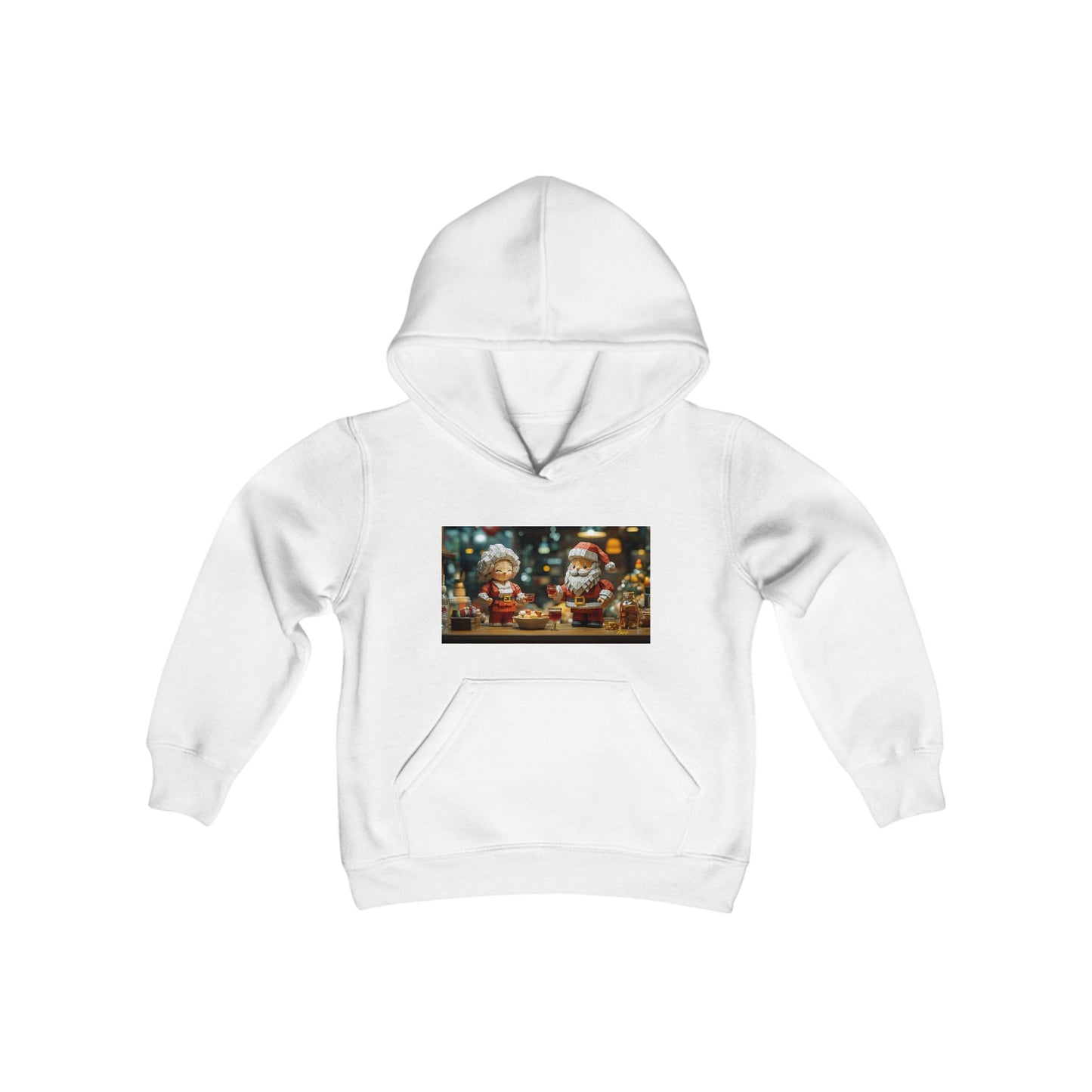 Chirstmas 2024 Series Print #2 Youth Heavy Blend Hooded Sweatshirt