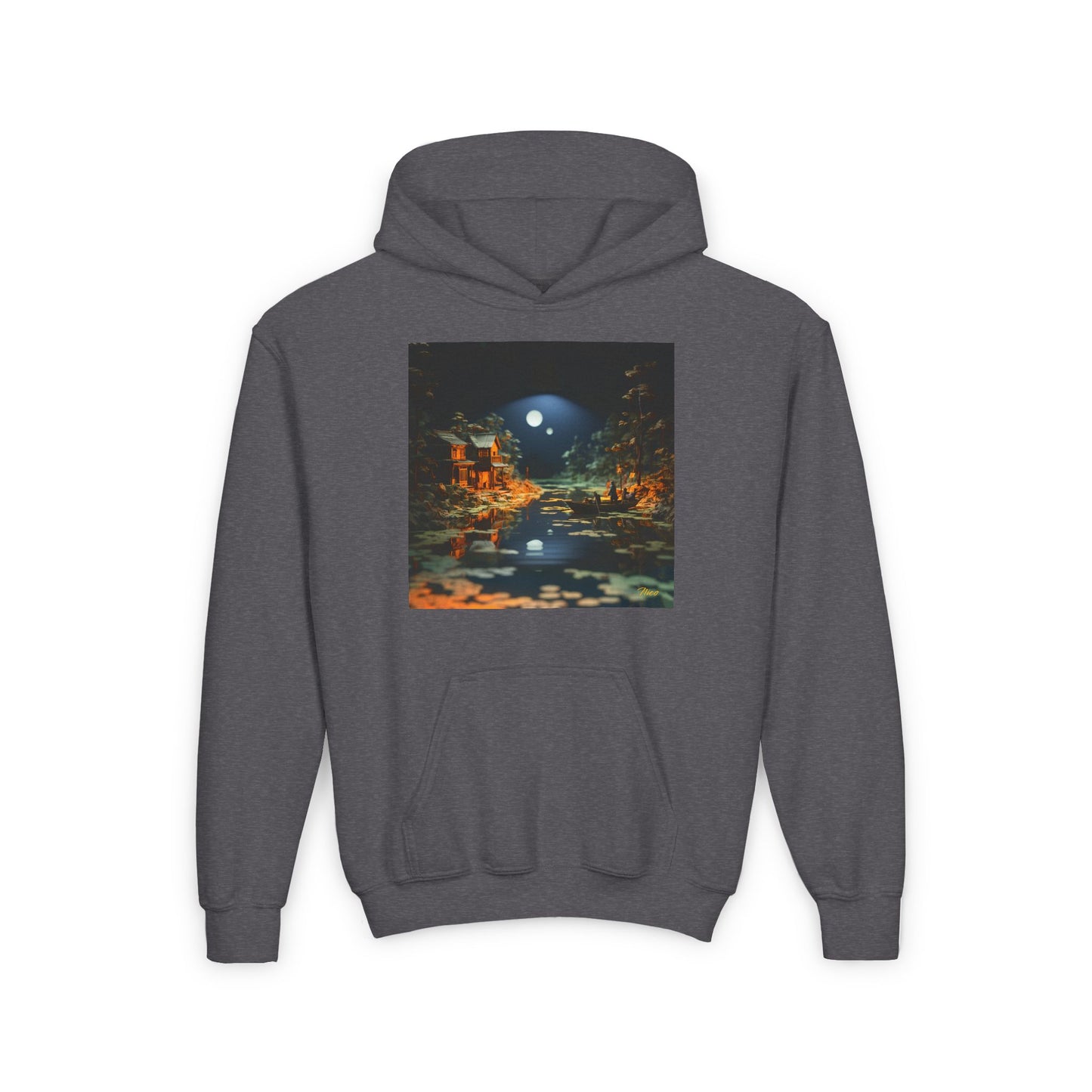 Born On A Bayou Series Print #3 Youth Heavy Blend Hooded Sweatshirt