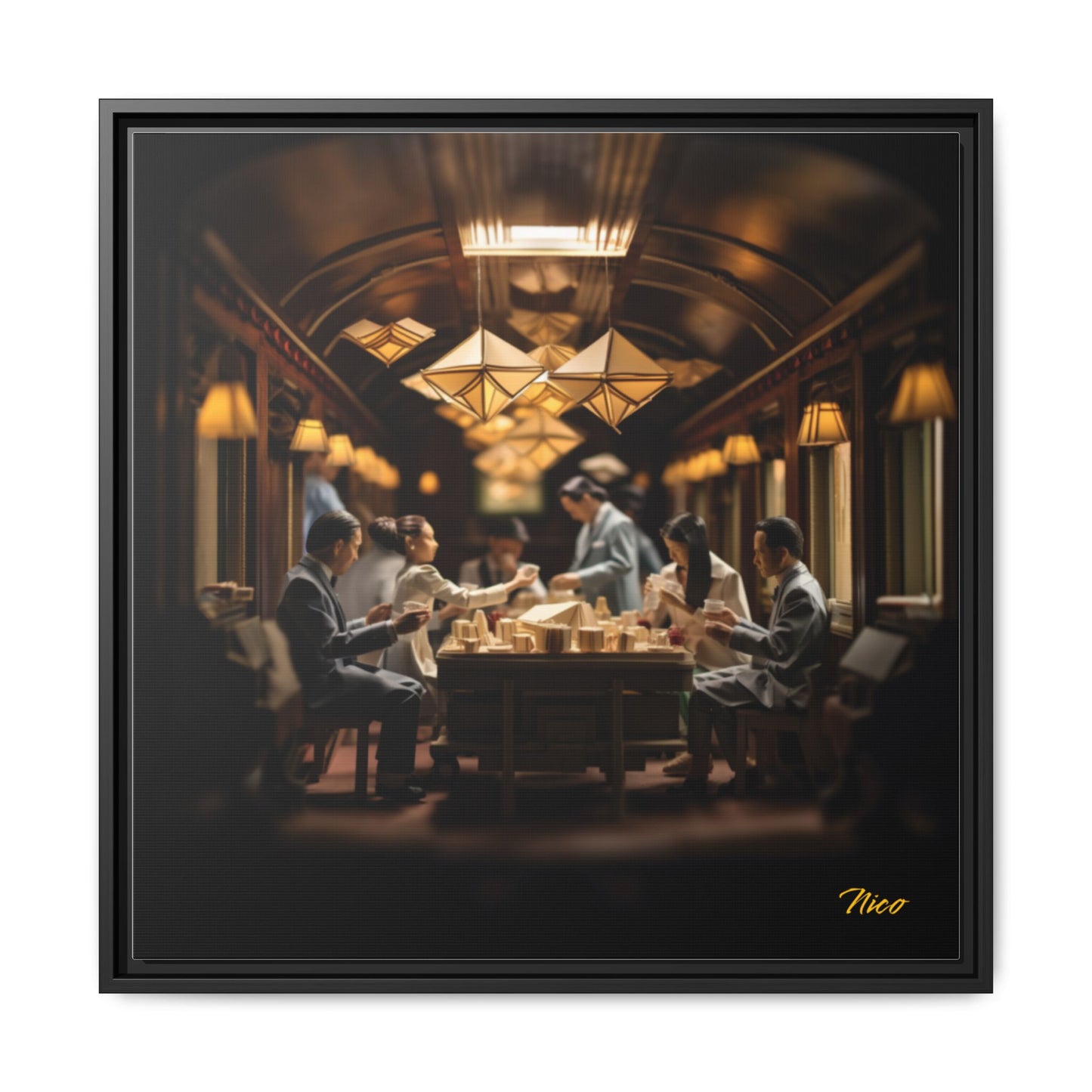 Orient Express Series Print #6 - Black Framed Canvas Print