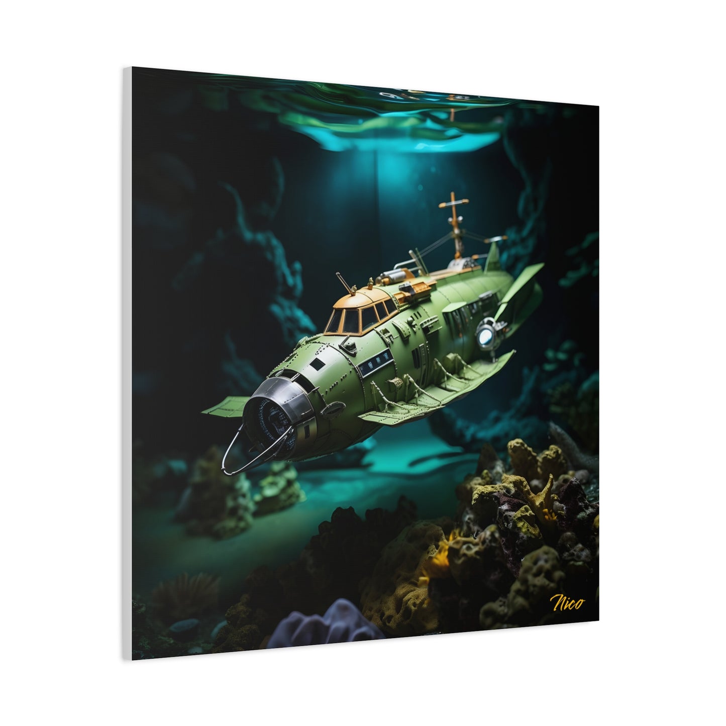 20,000 Leagues Under The Sea Series Print #10 - Streched Matte Canvas Print, 1.25" Thick