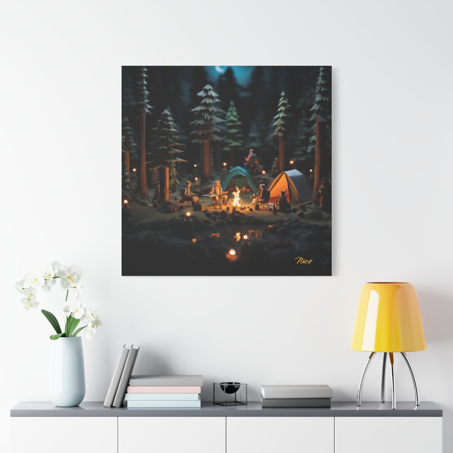 Under The Starry Skies Series Print #3 - Streched Matte Canvas Print, 1.25" Thick