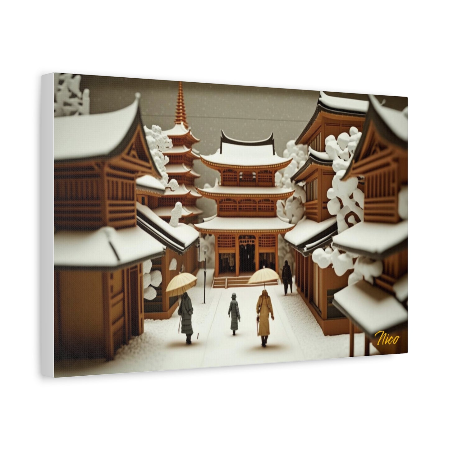 Asian Snow Series Print #10 - Streched Matte Extended Canvas Print, 1.25" Thick