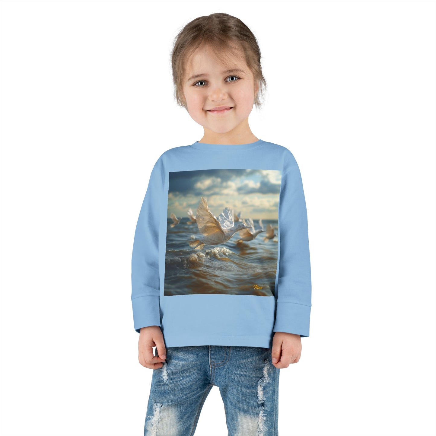 By The Seaside Series Print #8 Toddler Long Sleeve Tee