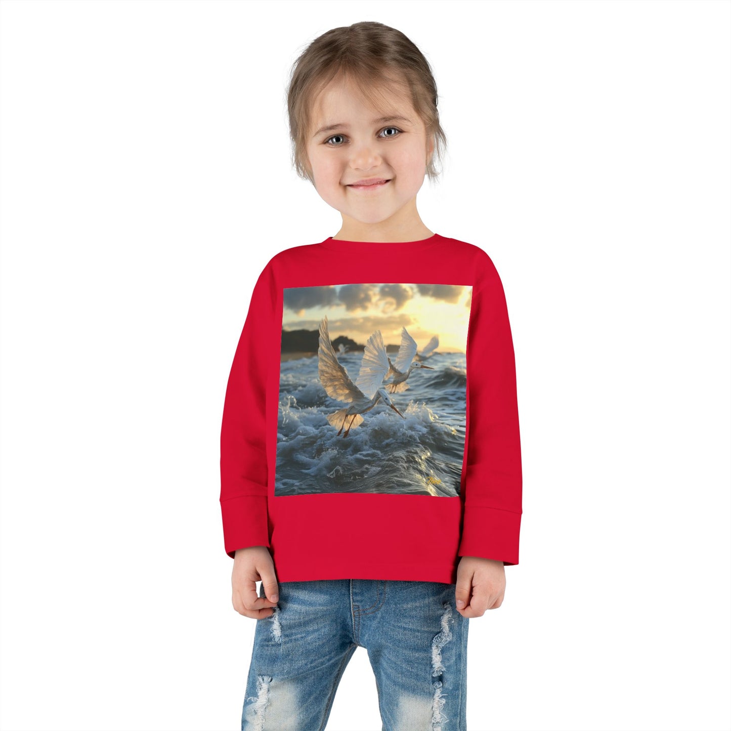 By The Seaside Series Print #10 Toddler Long Sleeve Tee