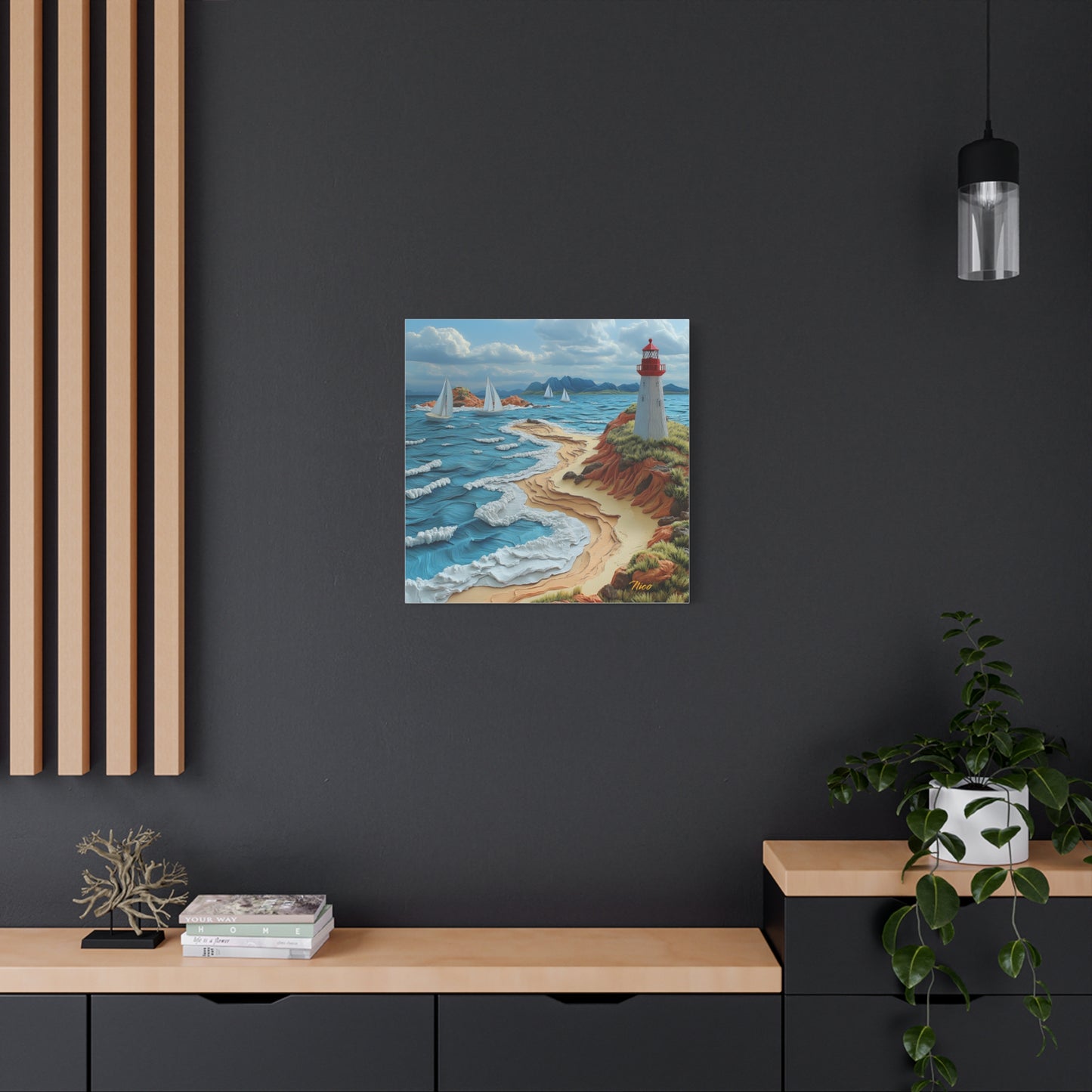 By The Seaside Series Print #4 - Streched Matte Canvas Print, 1.25" Thick