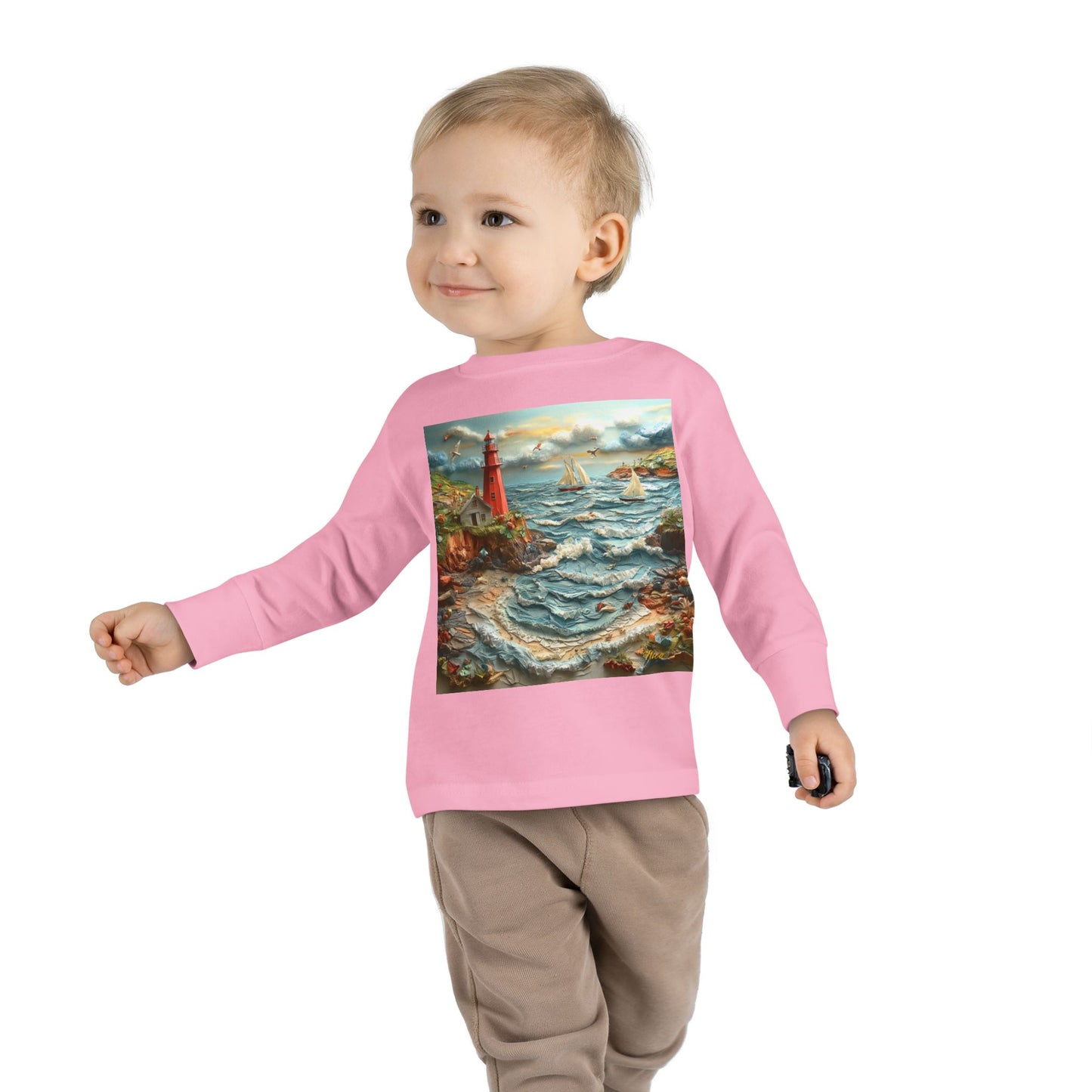 By The Seaside Series Print #2 Toddler Long Sleeve Tee