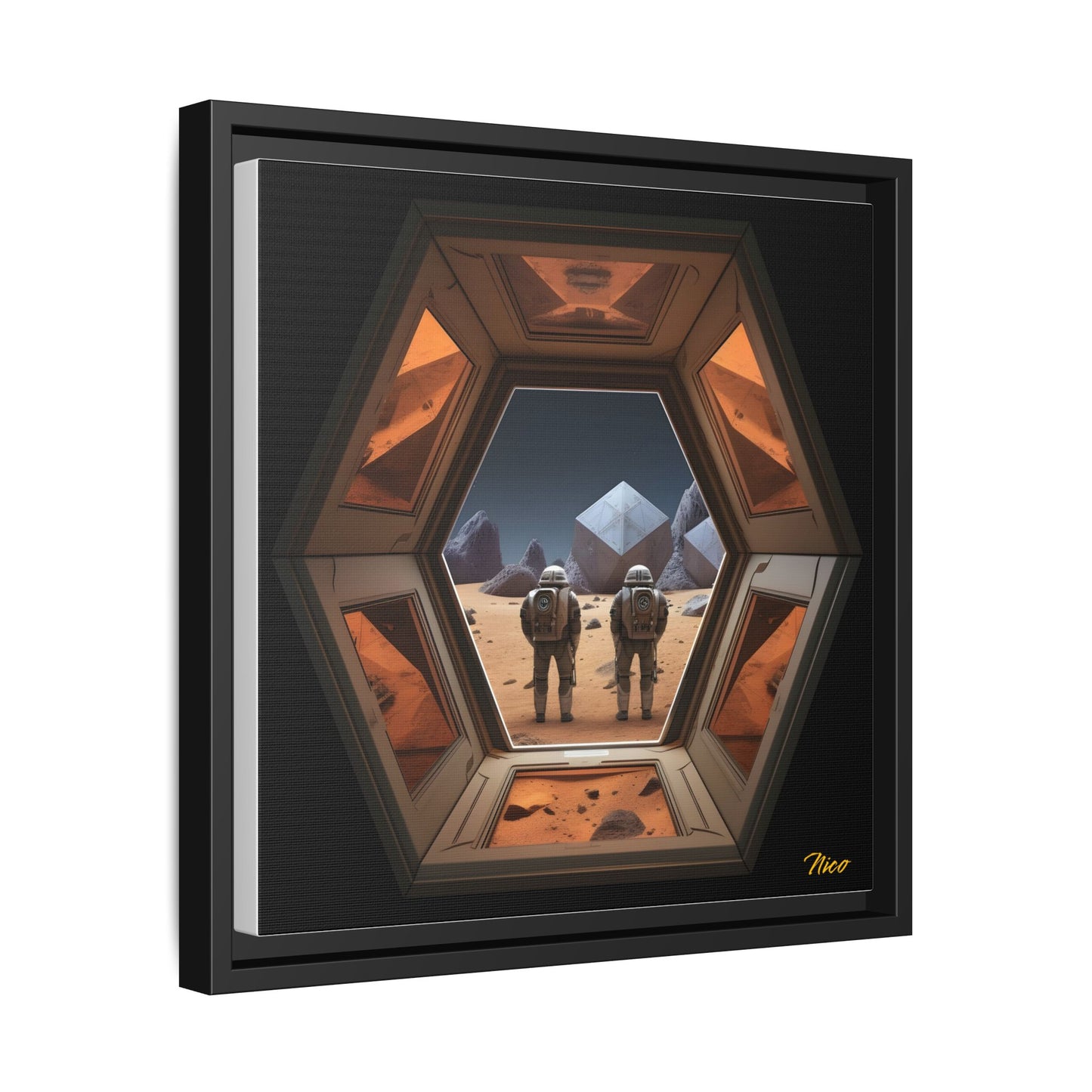 Elons' Dream Series Print #6 - Black Framed Canvas Print