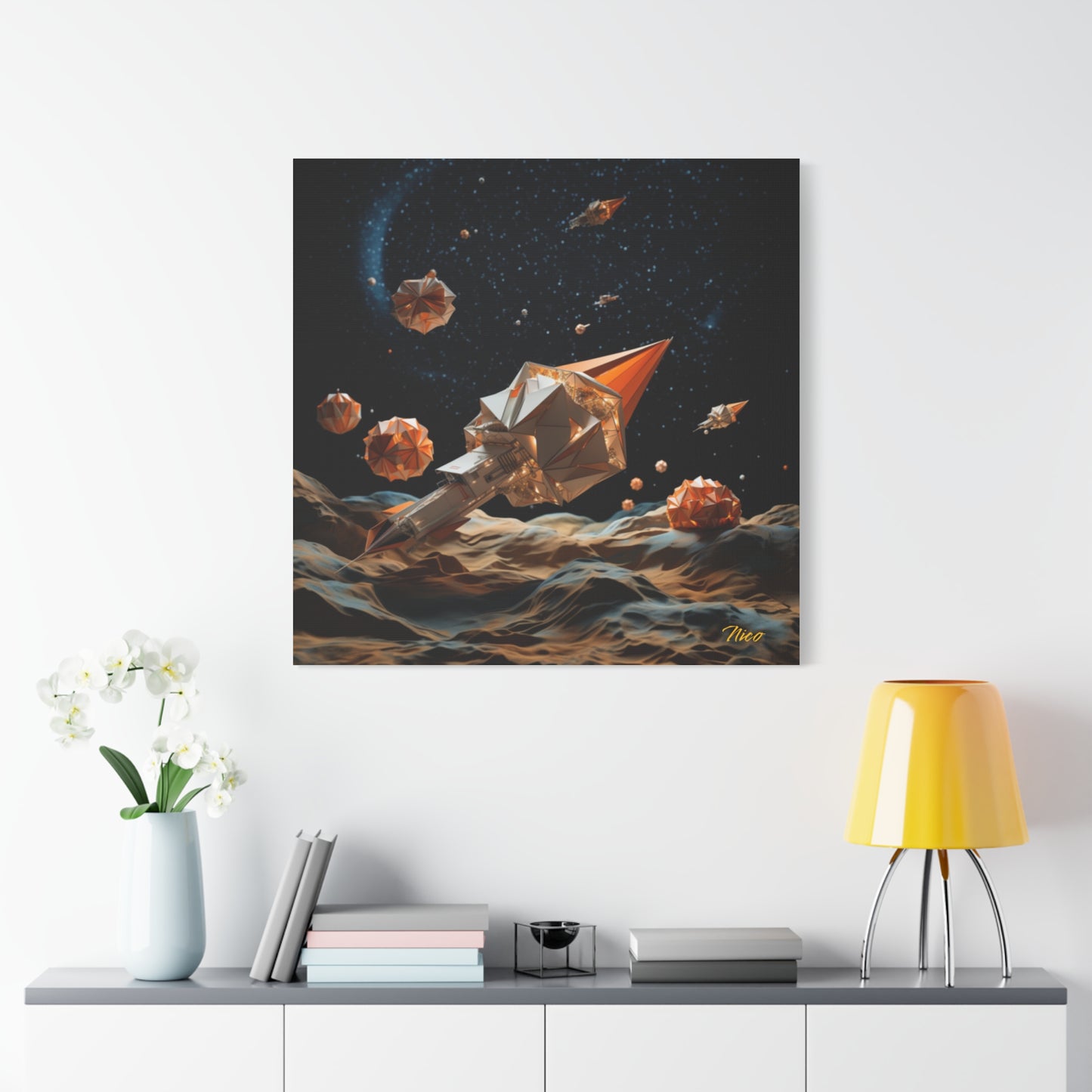 Elons' Dream Series Print #3 - Streched Matte Canvas Print, 1.25" Thick